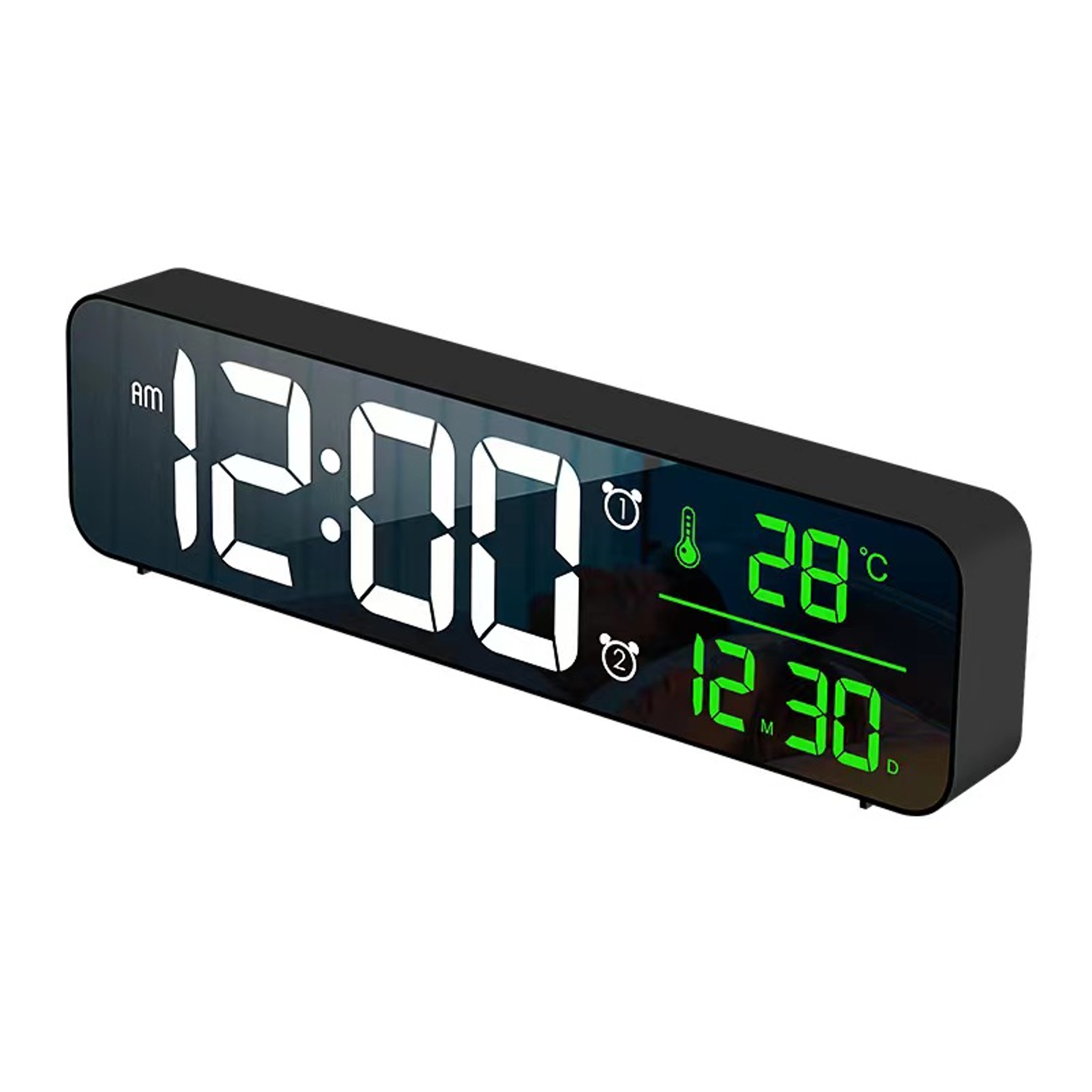 Smart LED Digital Alarm Clock With Large Display Dual Alarm Temperature  Wall Table Design 7