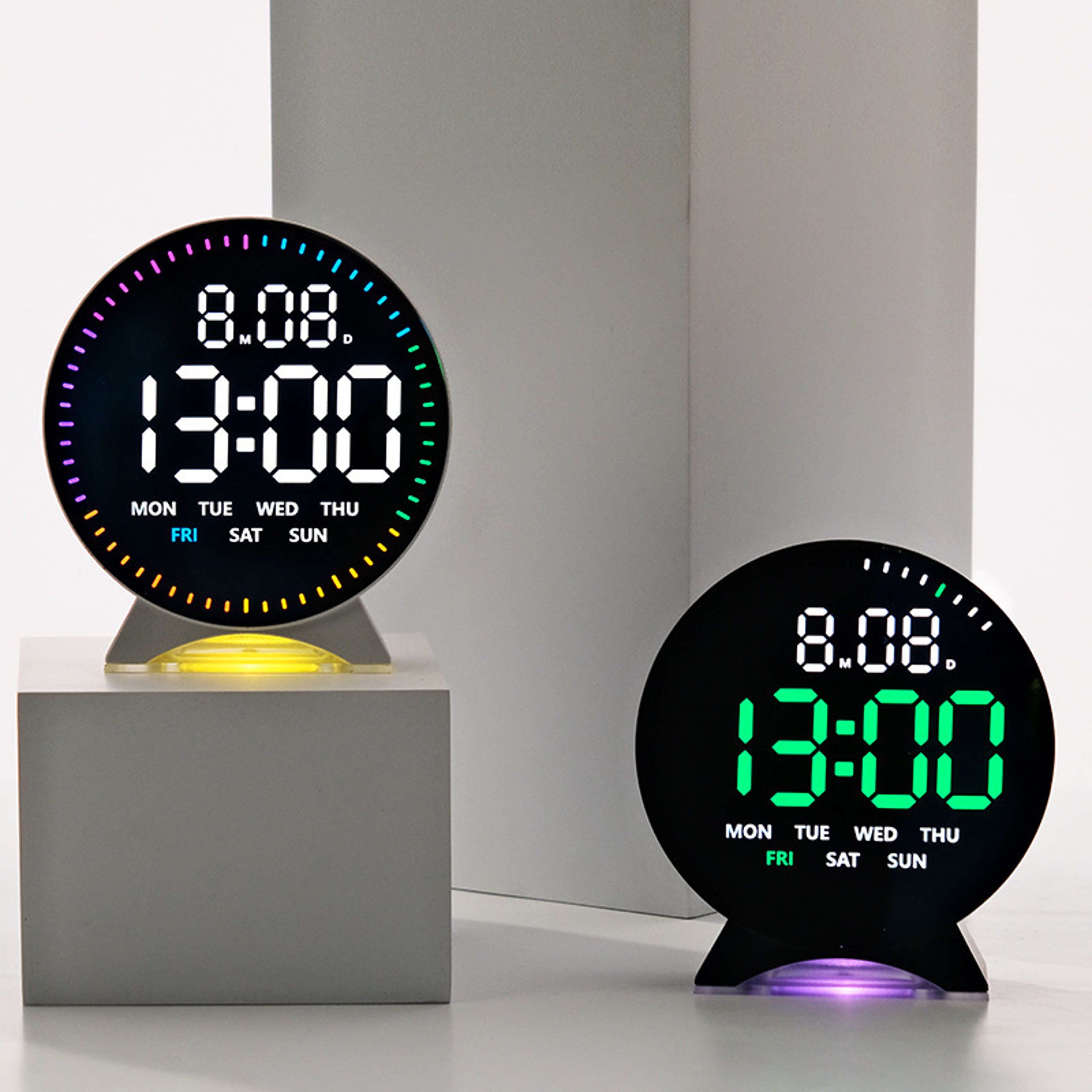 Smart LED Alarm Clock with Ambient Light, Auto Dimming & USB Digital Desk Clock – view 4