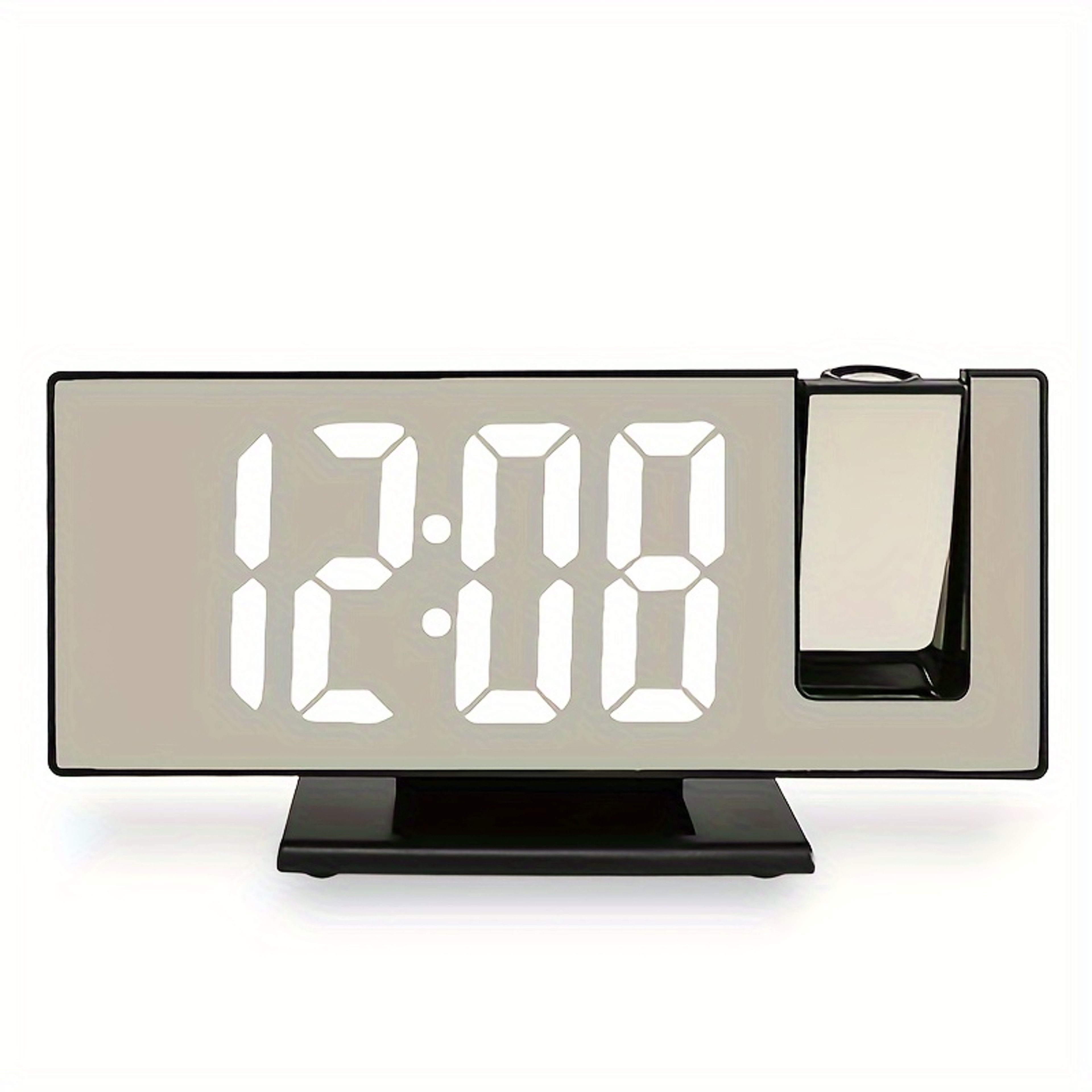 Lumi View Projection Alarm Clock with LED Mirror Display & Large Digital Screen – view 12