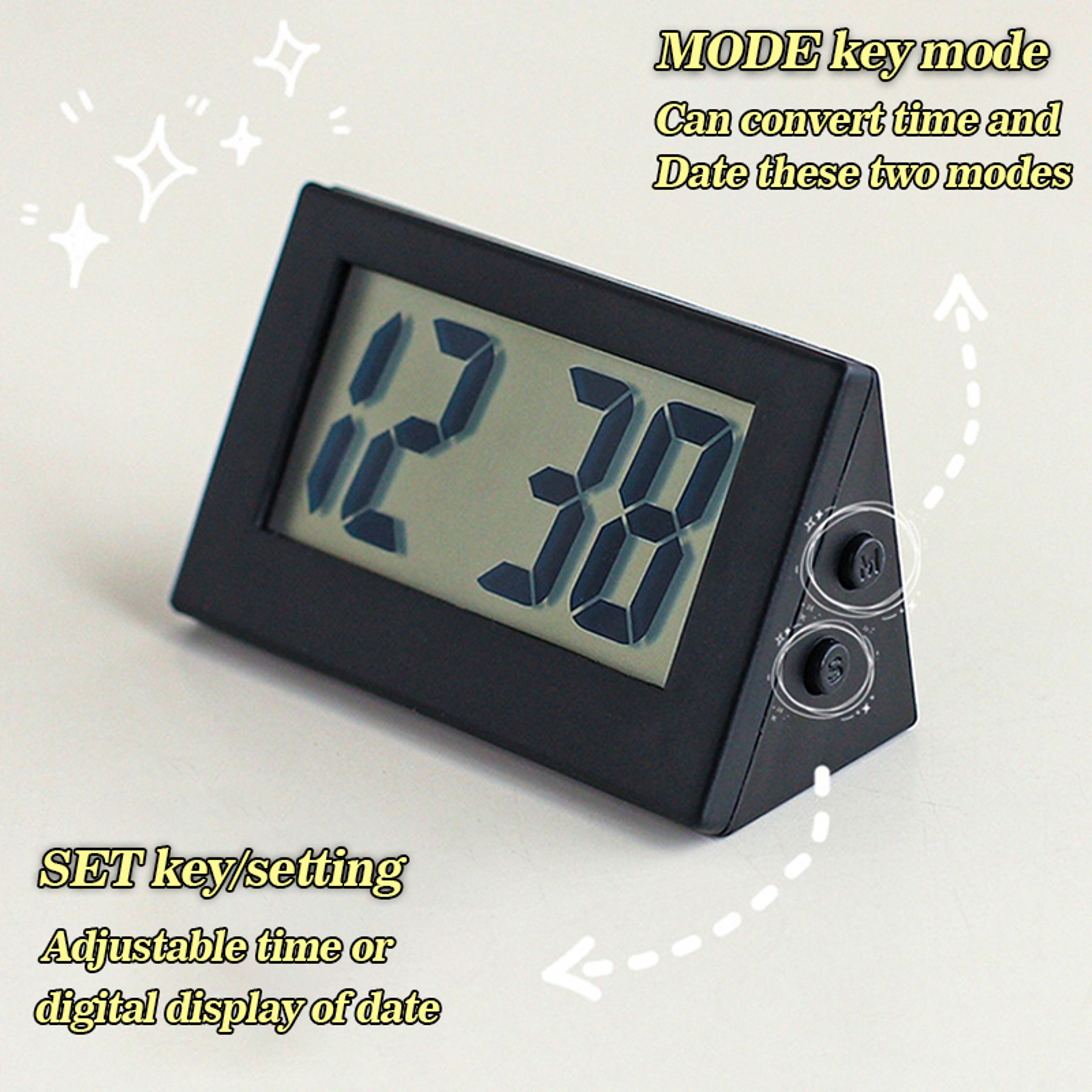 Lumi Mini LED Desk Clock Portable Digital Desk Clock For Home Office  Bedroom 5