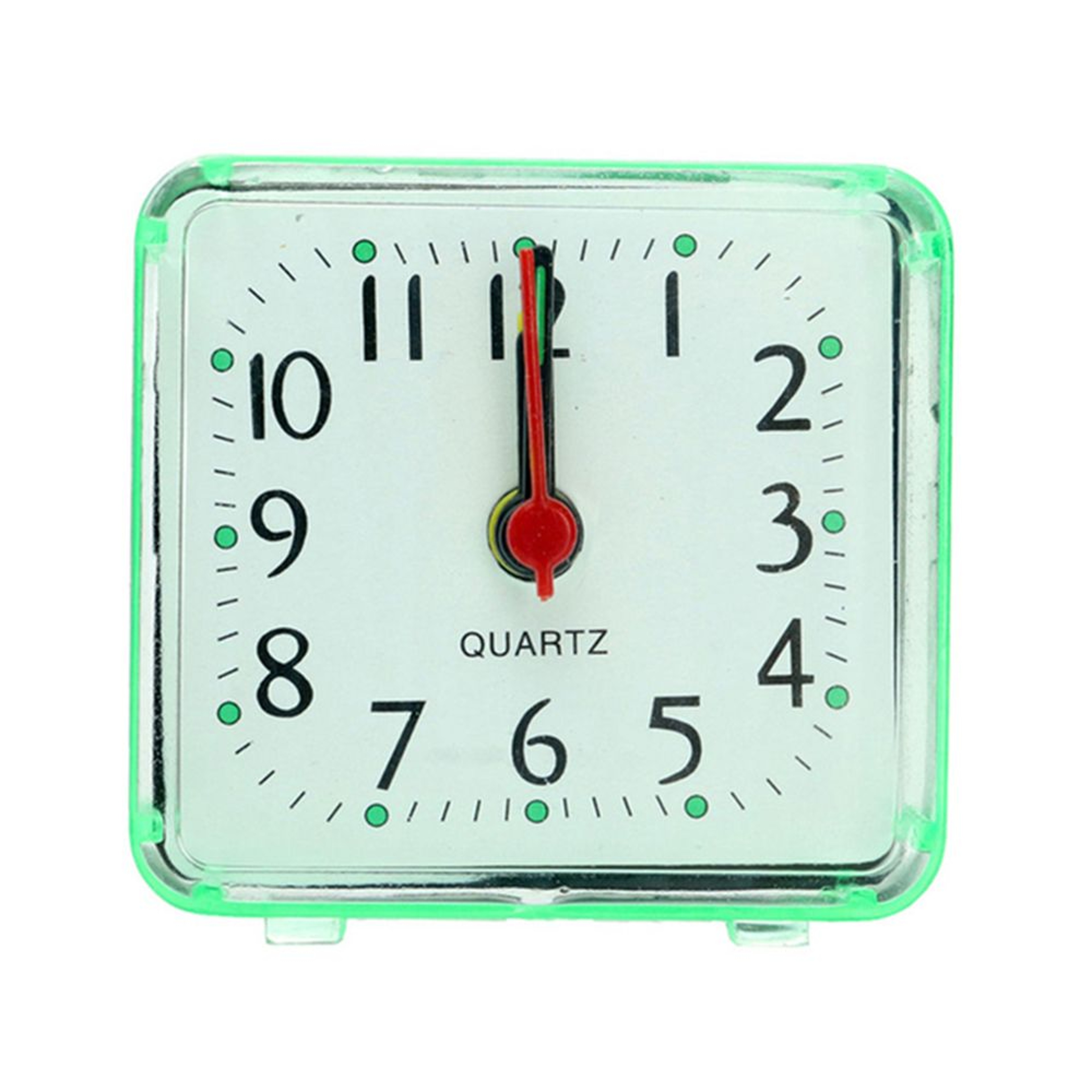 Silent Bedside Alarm Clock Battery Operated Square Desk Clock For Kids Students  Travel 4