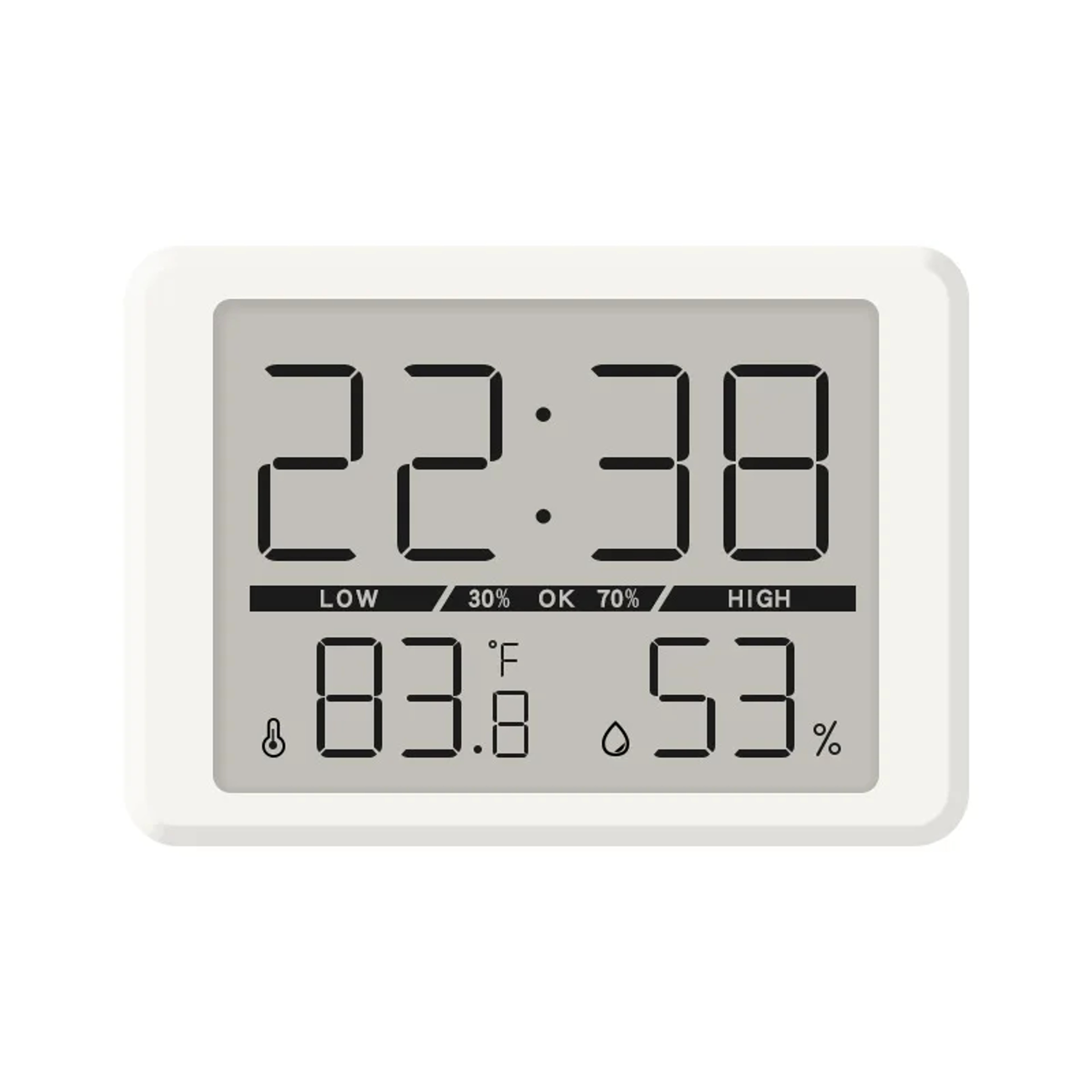 Ultra Slim Digital Alarm Clock With Magnetic Mount LCD Bedside Display  Temperature Humidity Monito 7