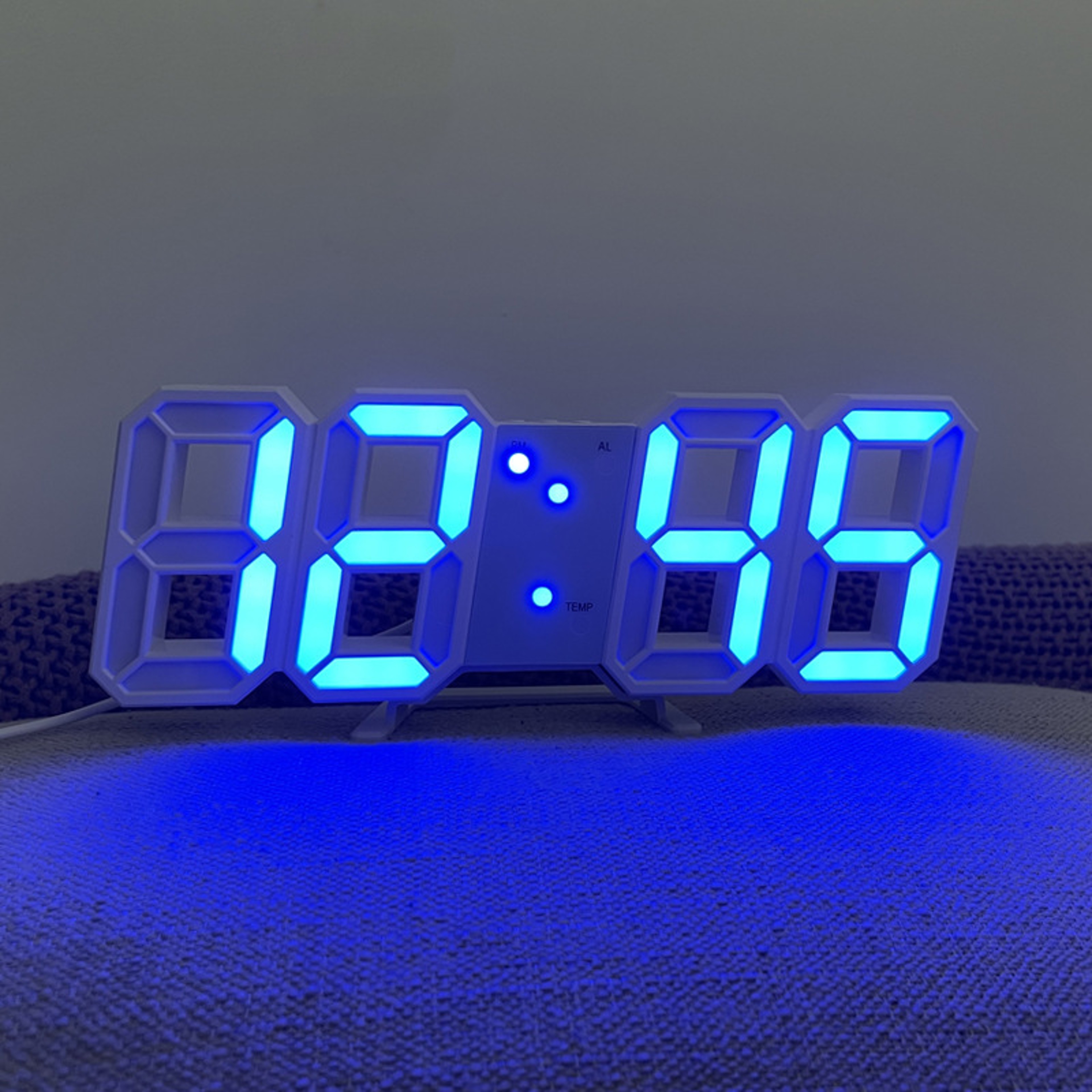 Lumi View LED Digital Wall Clock Display Wall Mounted Alarm Clock For Home  Office 6