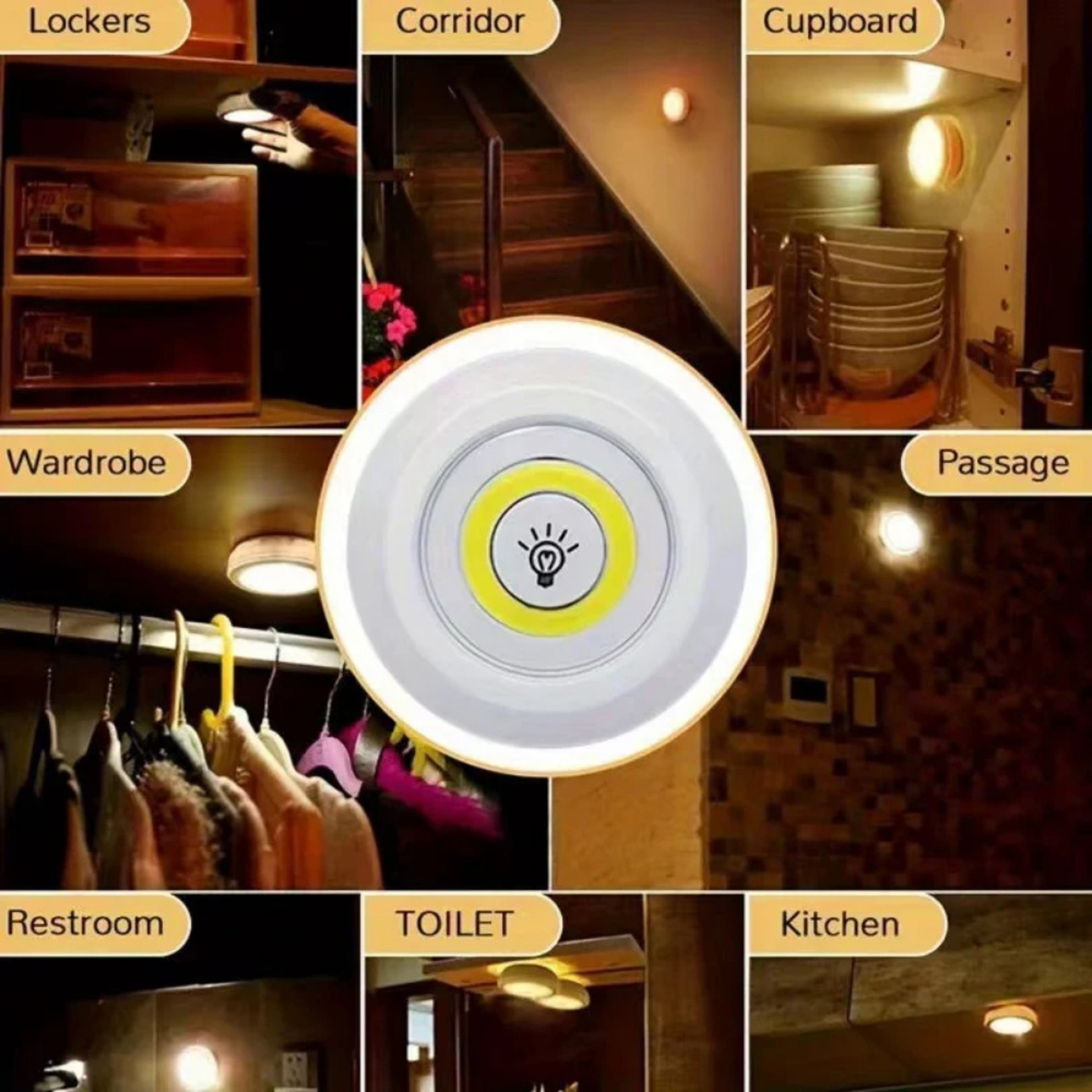 Wireless LED Under Cabinet Lights With Remote Control For Closets Cabinets  Bathrooms 4
