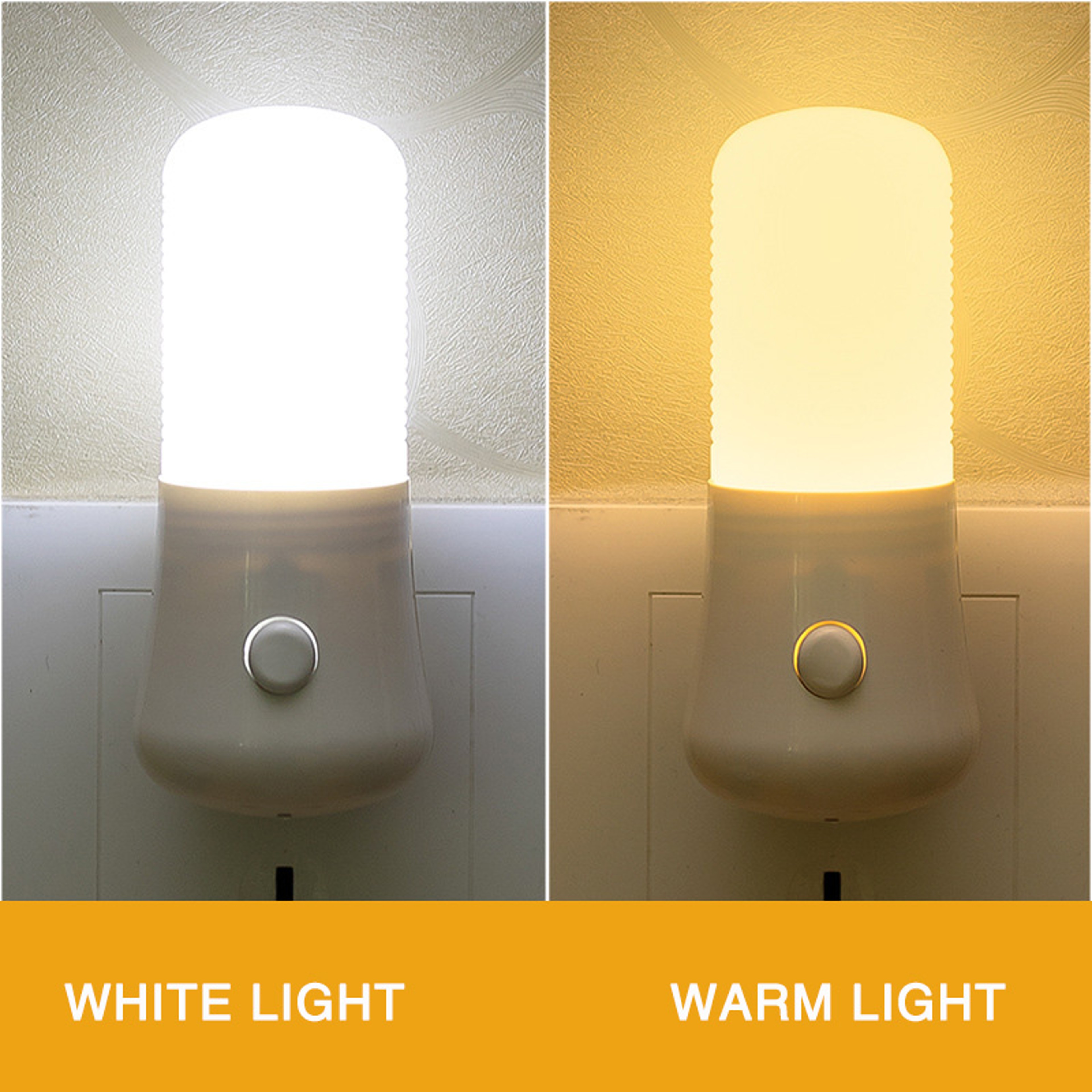 Warm Glow LED Night Light Plug In Bedroom Bedside Lamp Wall Socket Lamp – view 4