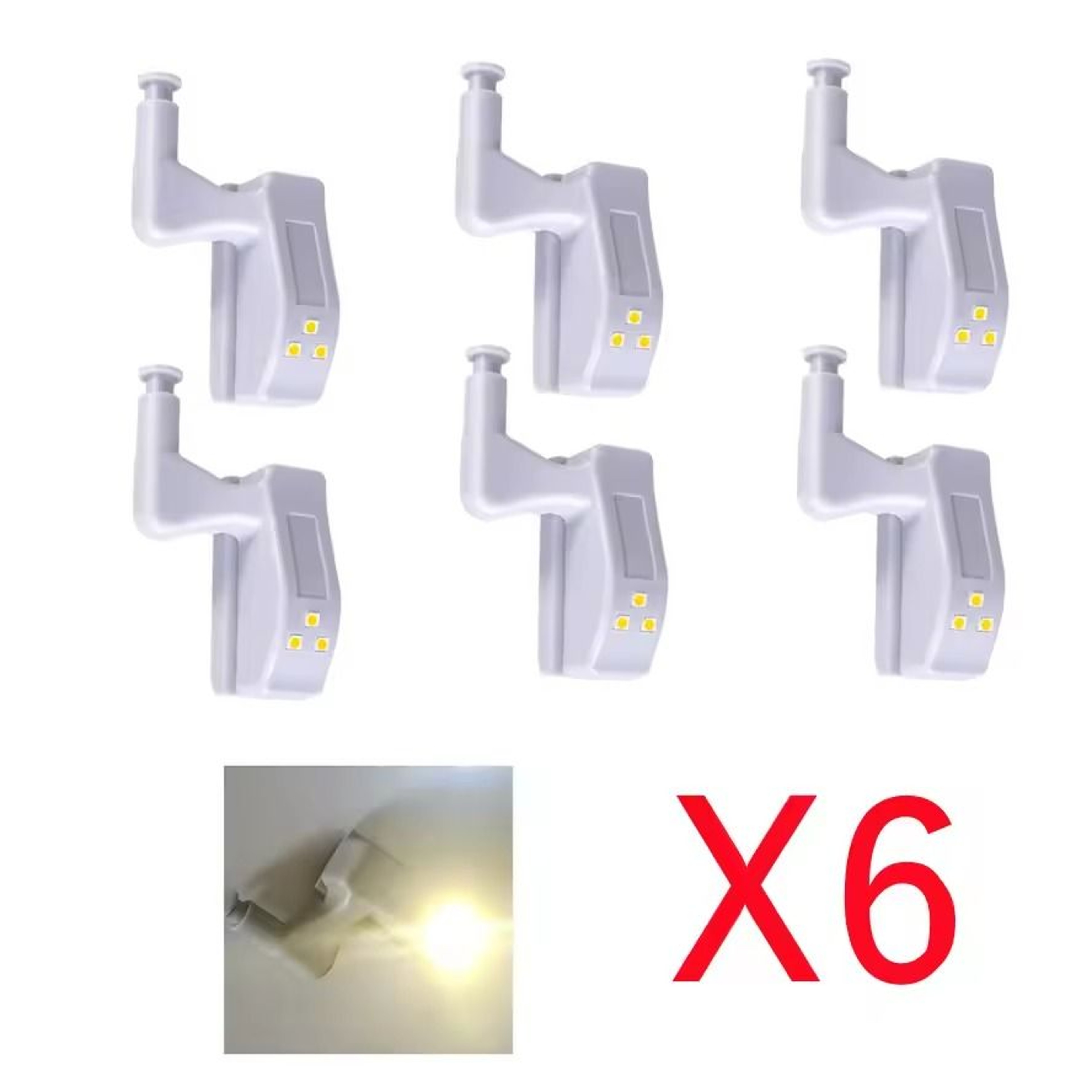 LED Cabinet Hinge Light Wardrobe Sensor Light Under Cabinet Lights 7