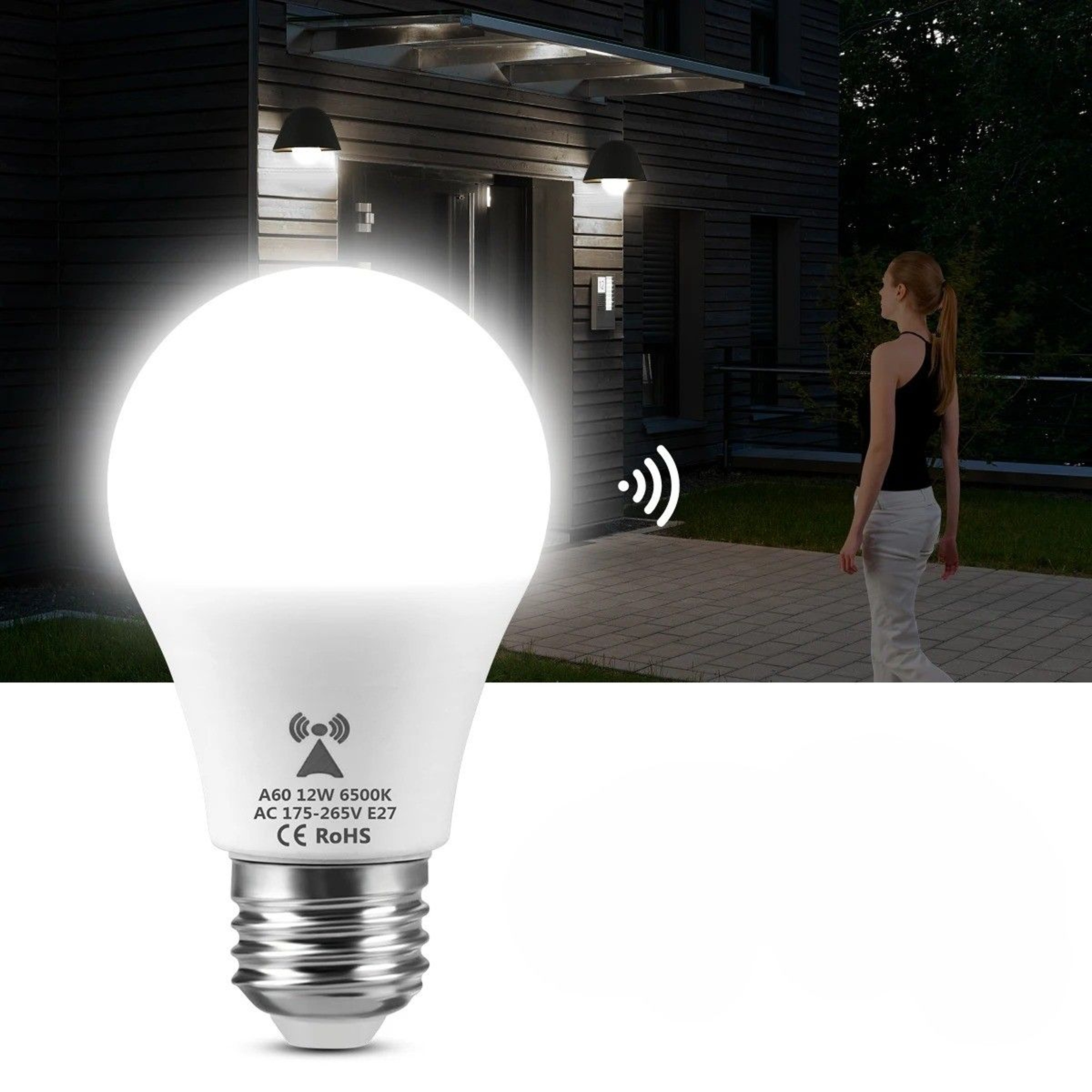 LED Motion Sensor Light Bulb Auto On Off Night Lamp For Stairs Garage 0