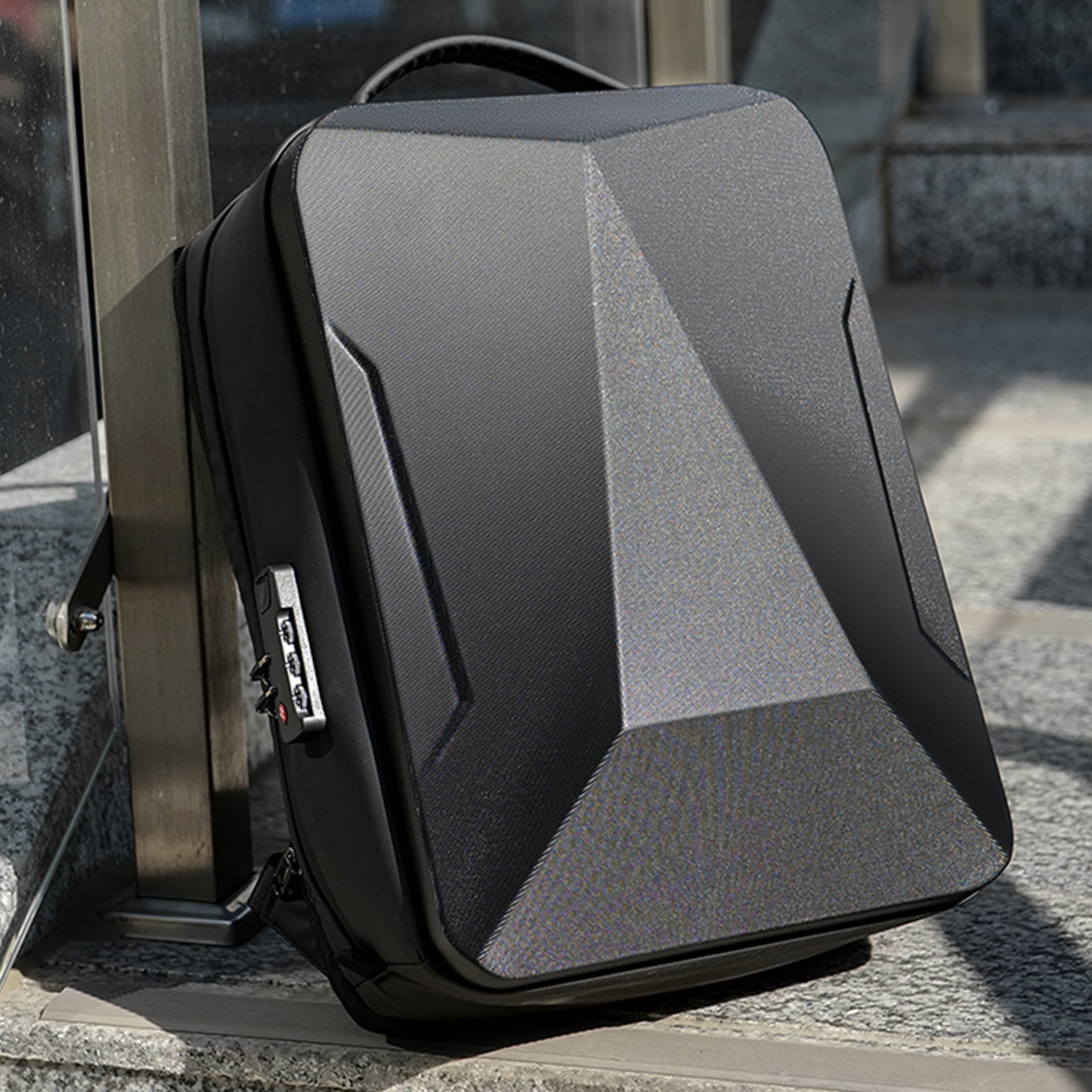 Expandable Hard Shell Laptop Backpack Large Capacity Business Travel Bag 0