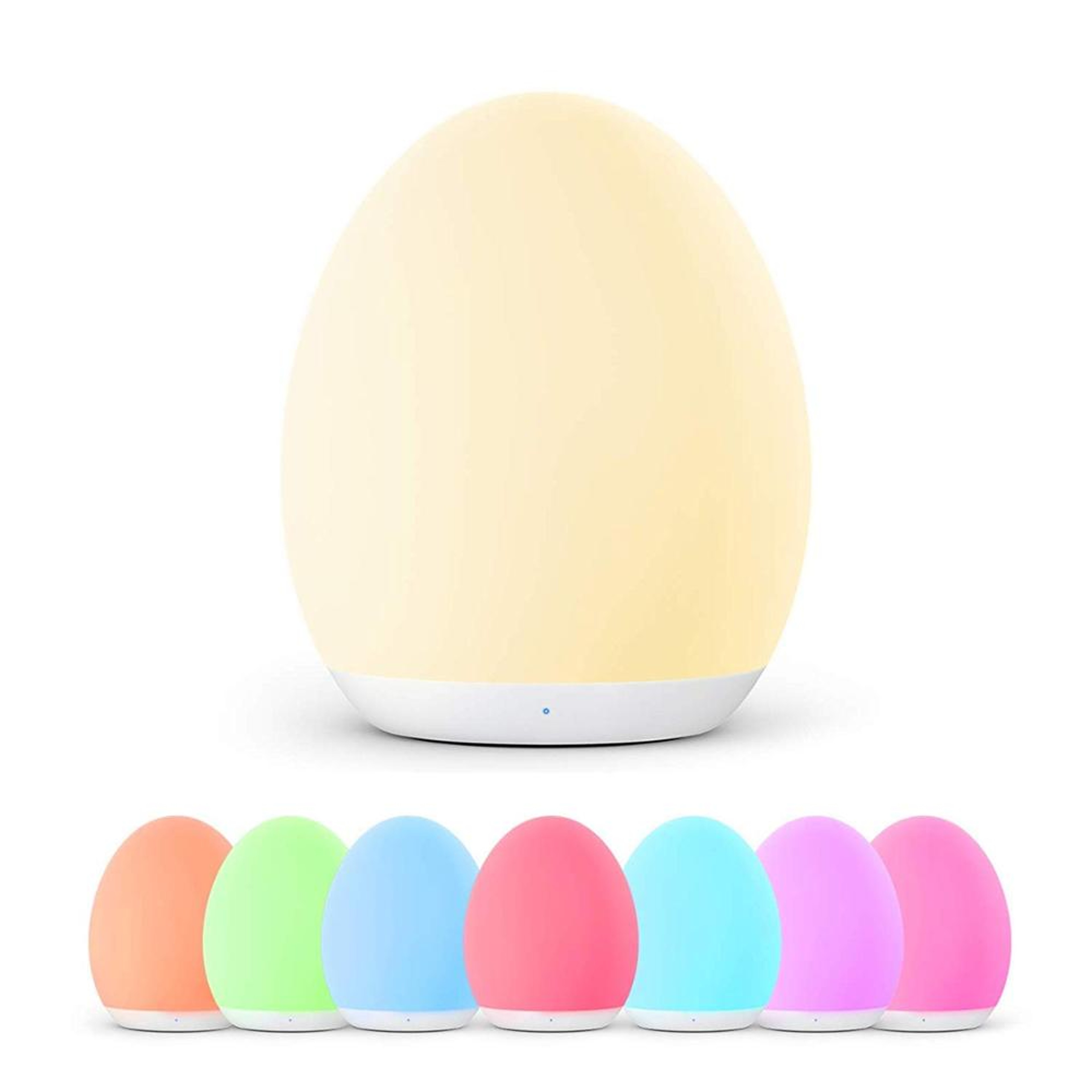 Egg Shape RGB Night Light Lamp Touch Dimmable USB Rechargeable – view 1