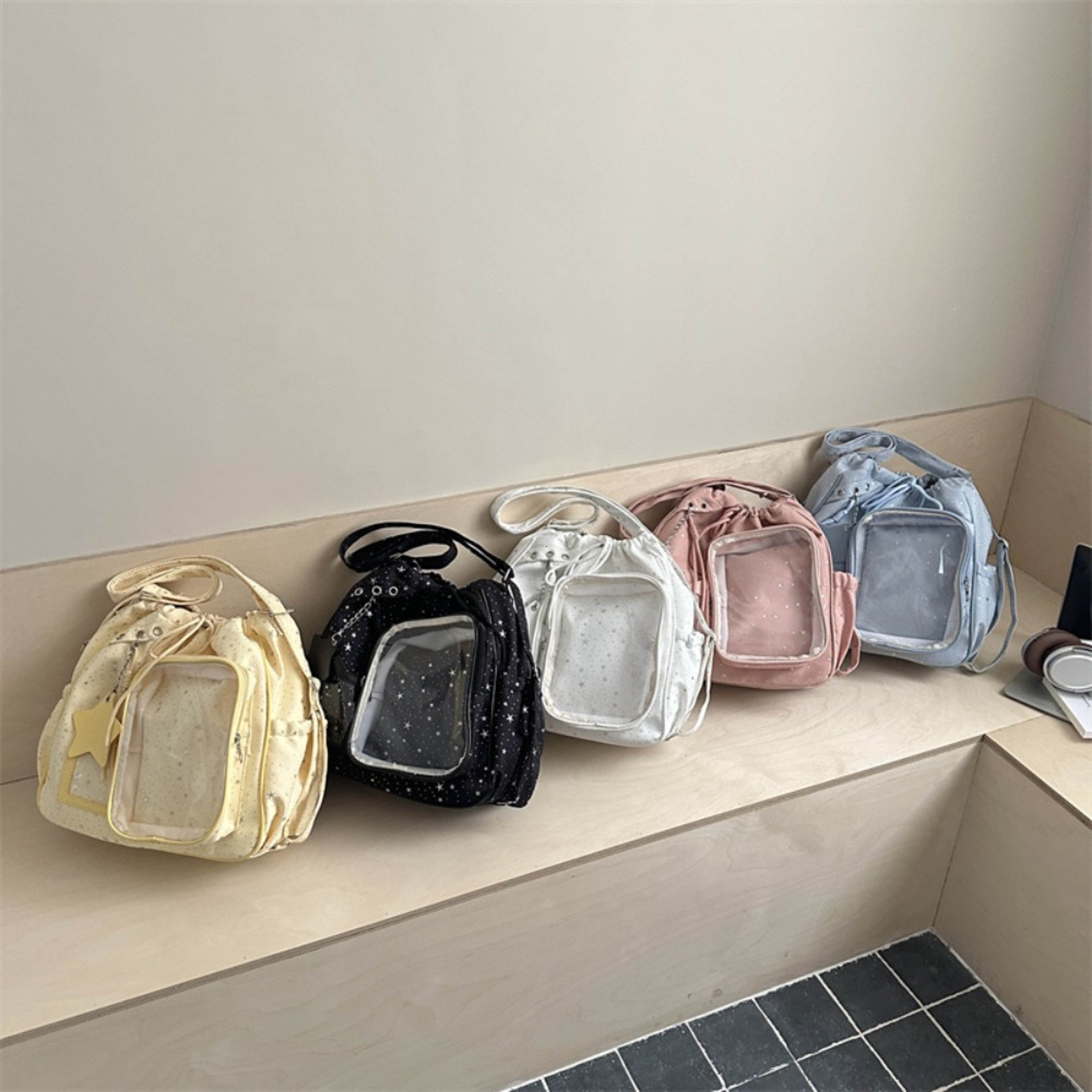 Pentagram Ita Backpack Large Capacity Anime School Backpack with Pin Display Window – view 5