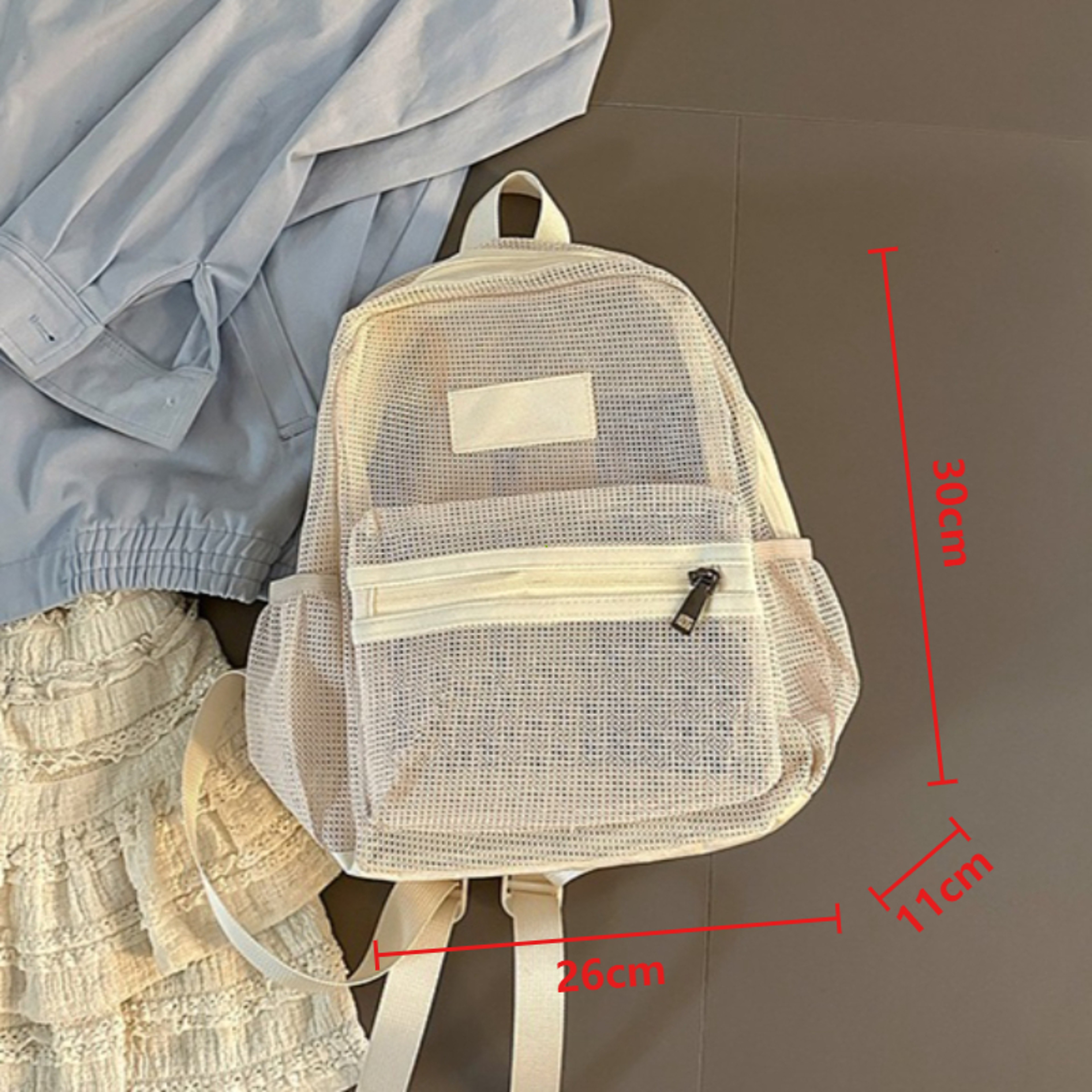Lightweight Foldable Mesh Backpack with Multi Pocket Design for Beach Gym School Travel – view 8