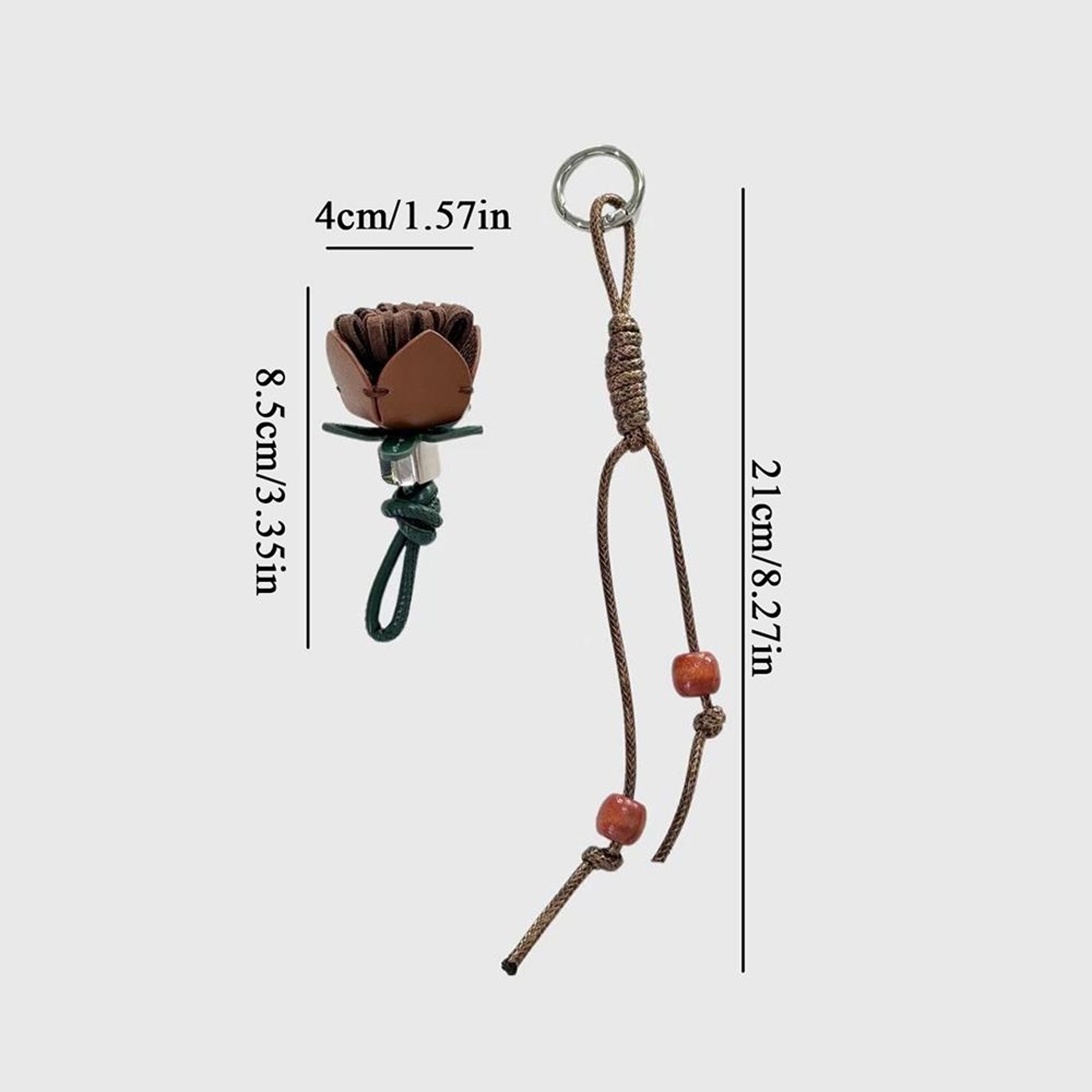 Pinecone Flower Ball Purse Charm Handmade Bag Pendant Tassel Handmade Keychain Accessory 5
