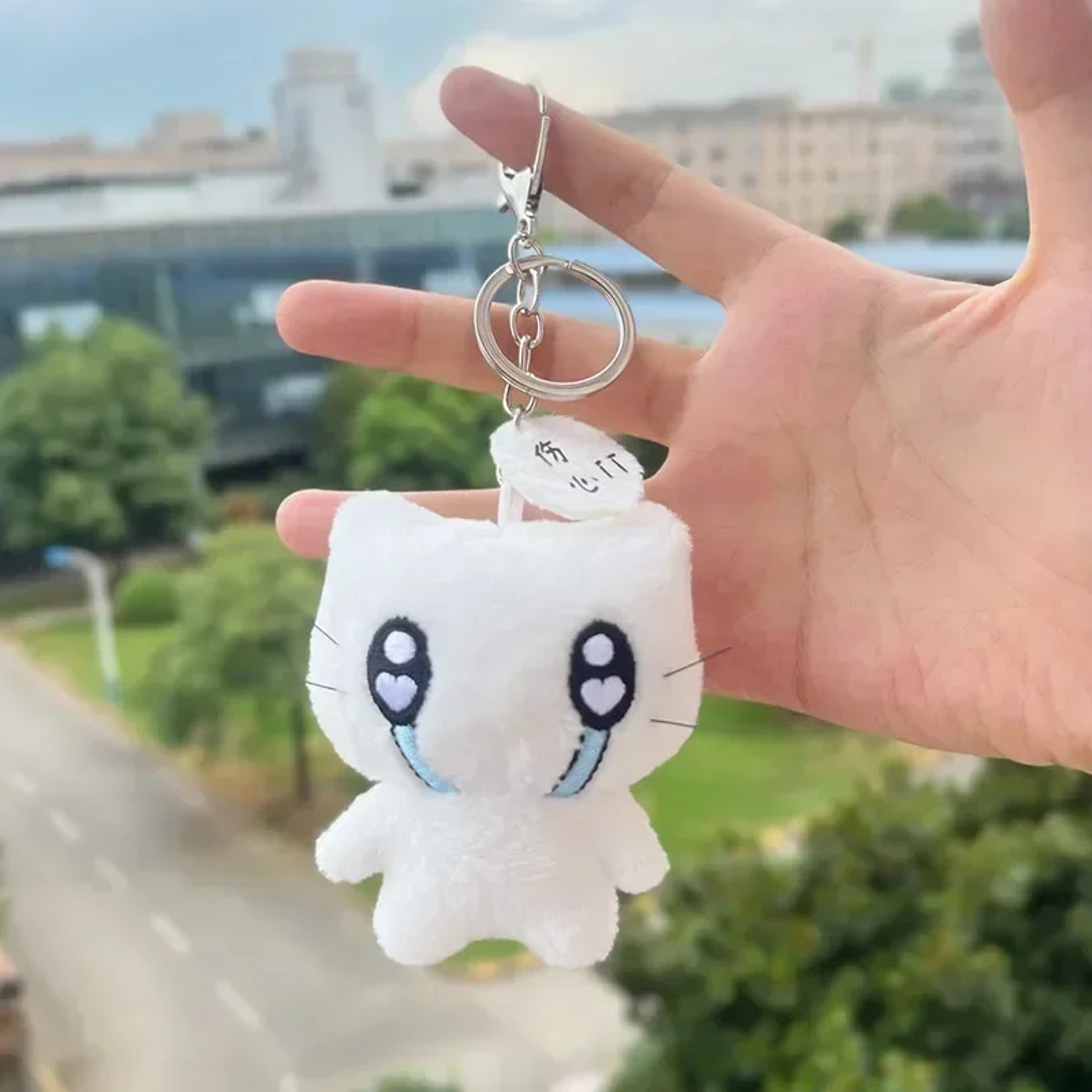 Cute Kitten Couple Plush Keychain Backpack Charm Kawaii Gift 6