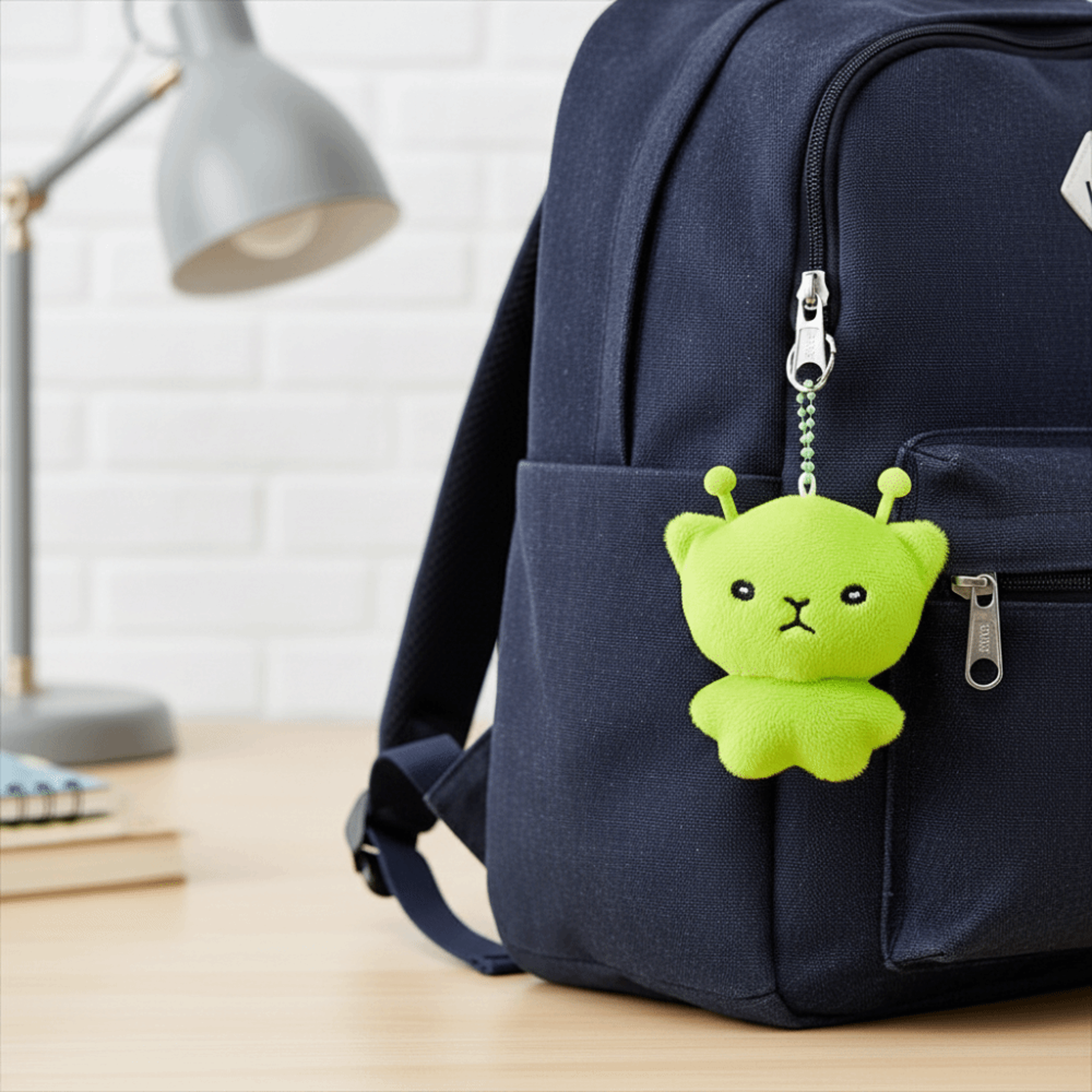 Cute Alien Cat Plush Backpack Pendant Kawaii Keychain Phone Charm Gifts – view 4