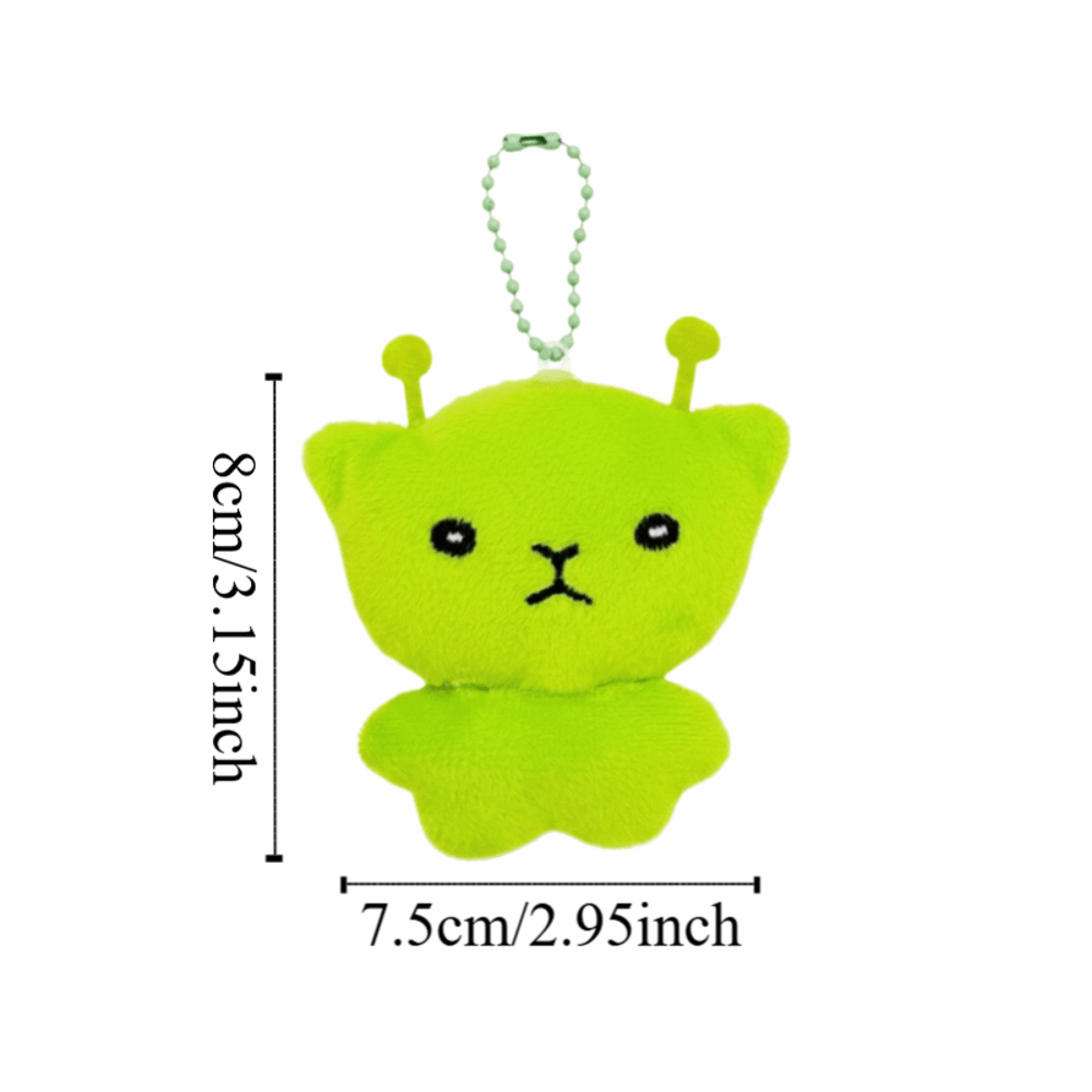 Cute Alien Cat Plush Backpack Pendant Kawaii Keychain Phone Charm Gifts – view 6
