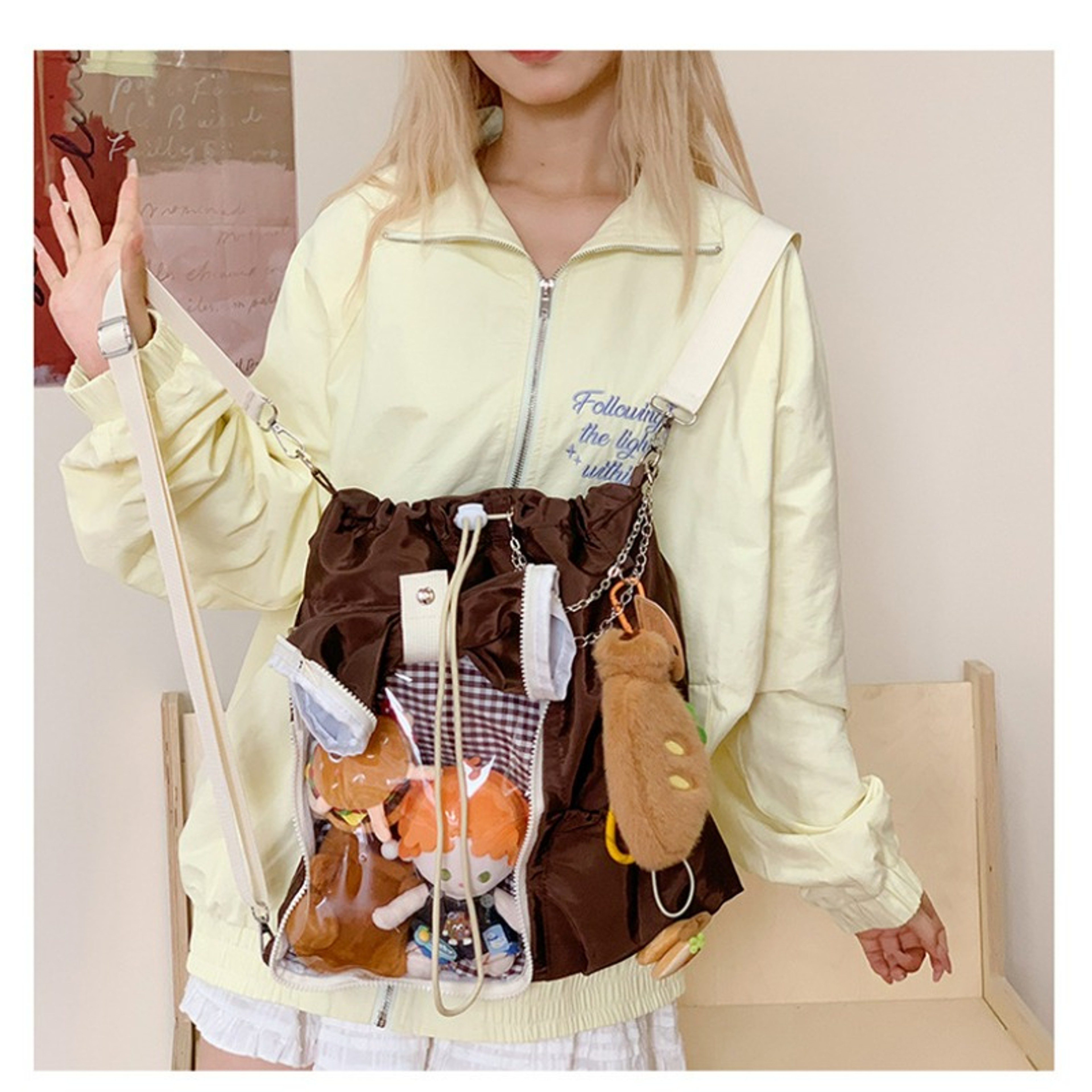Cute Backpack for Women Large Capacity Drawstring School Bag – view 2