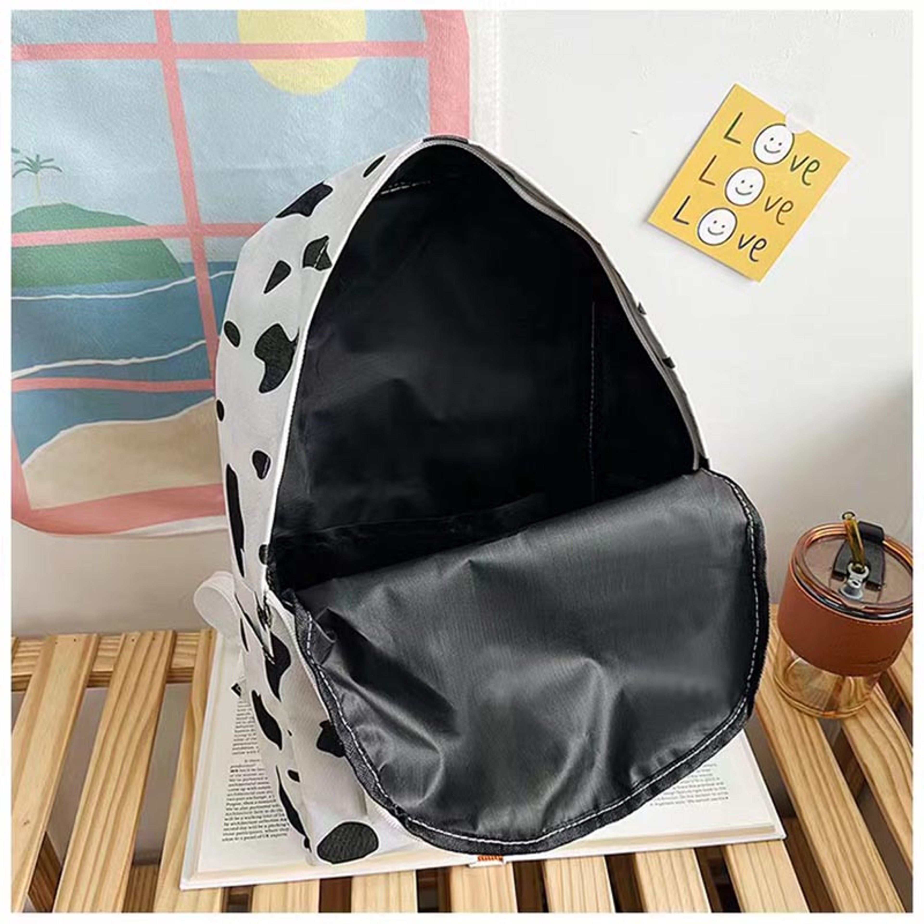 Cow Print Backpack For Kids Waterproof School Bag Cute Childrens Backpack 5