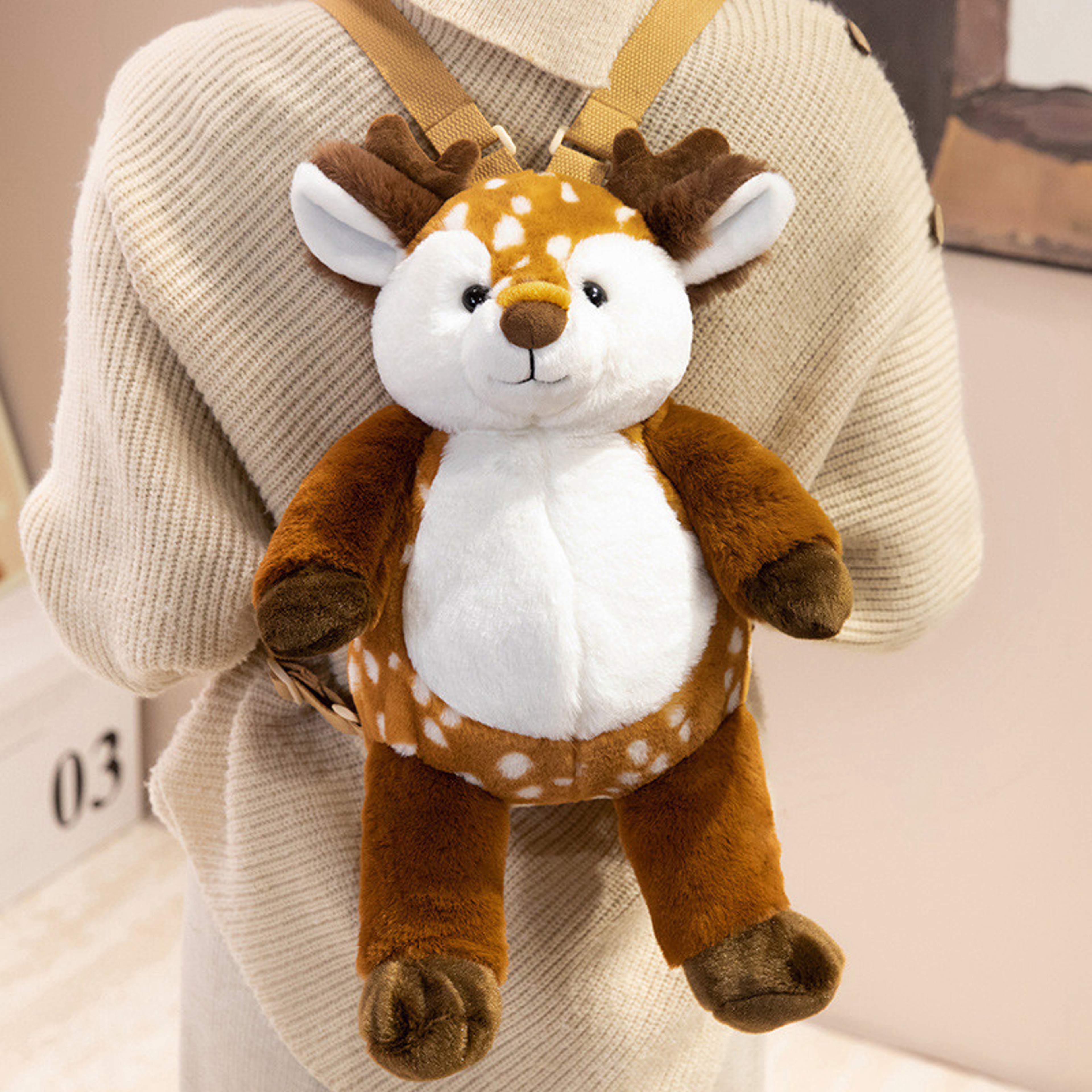 Plush Animal Backpack For Kids Soft Stuffed Animal Bag Cute School Travel Gift 10
