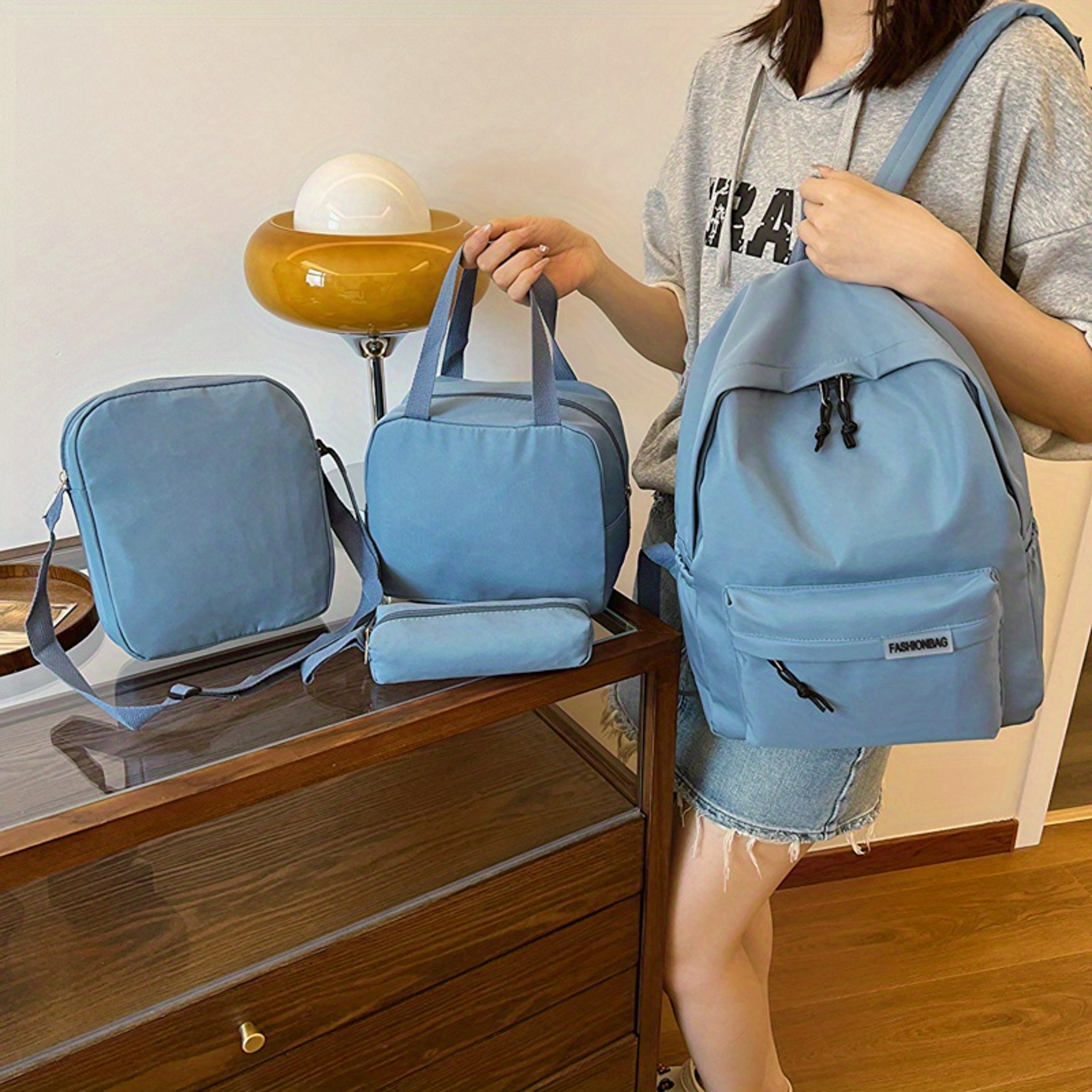 Campus Ready back to school backpack Set with Large Capacity Nylon School Essentials – view 9