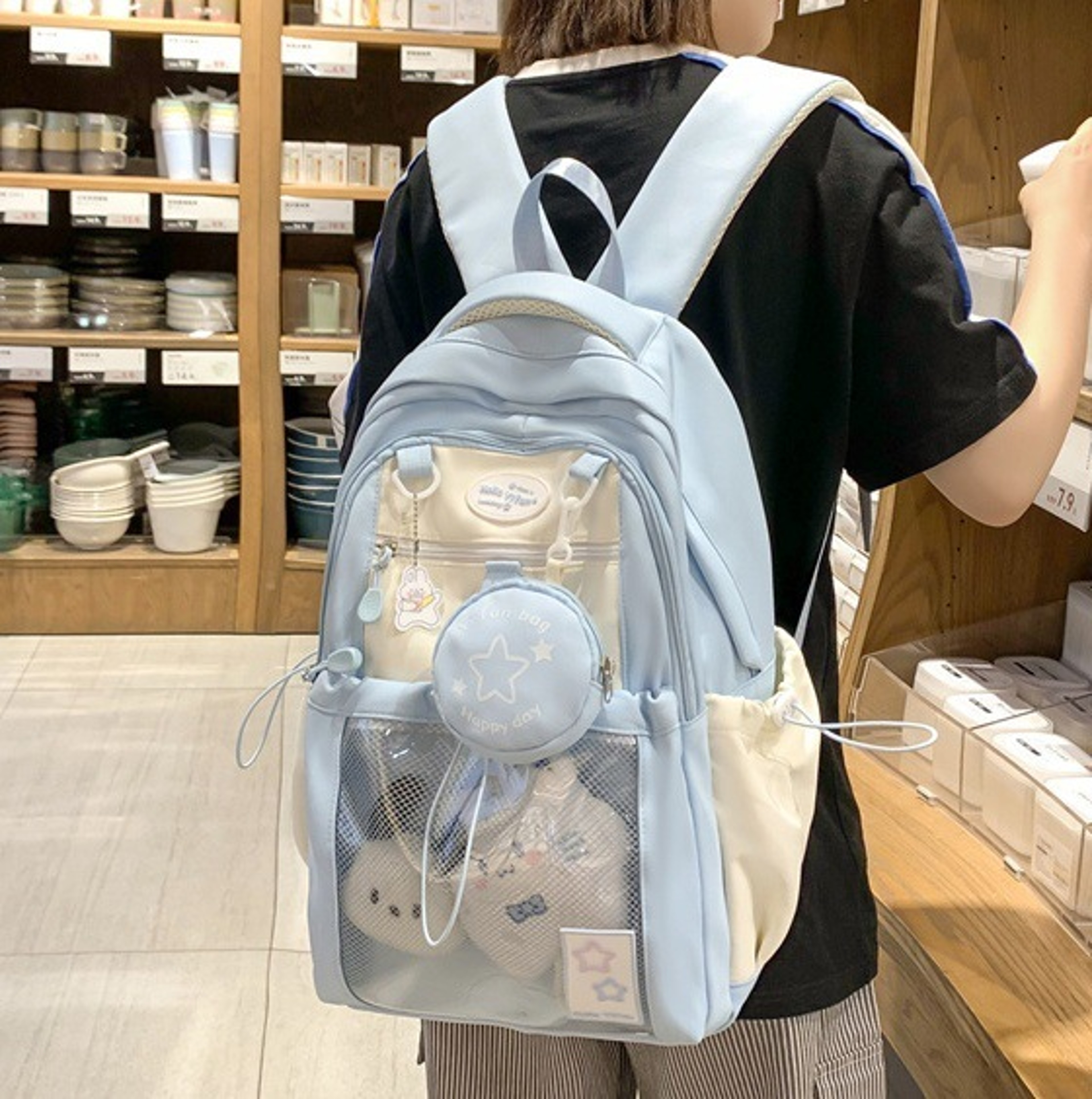 Cute Kawaii Back To School Backpack For Girls  Teens Multi Pocket Nylon School Backpack With Laptop 1