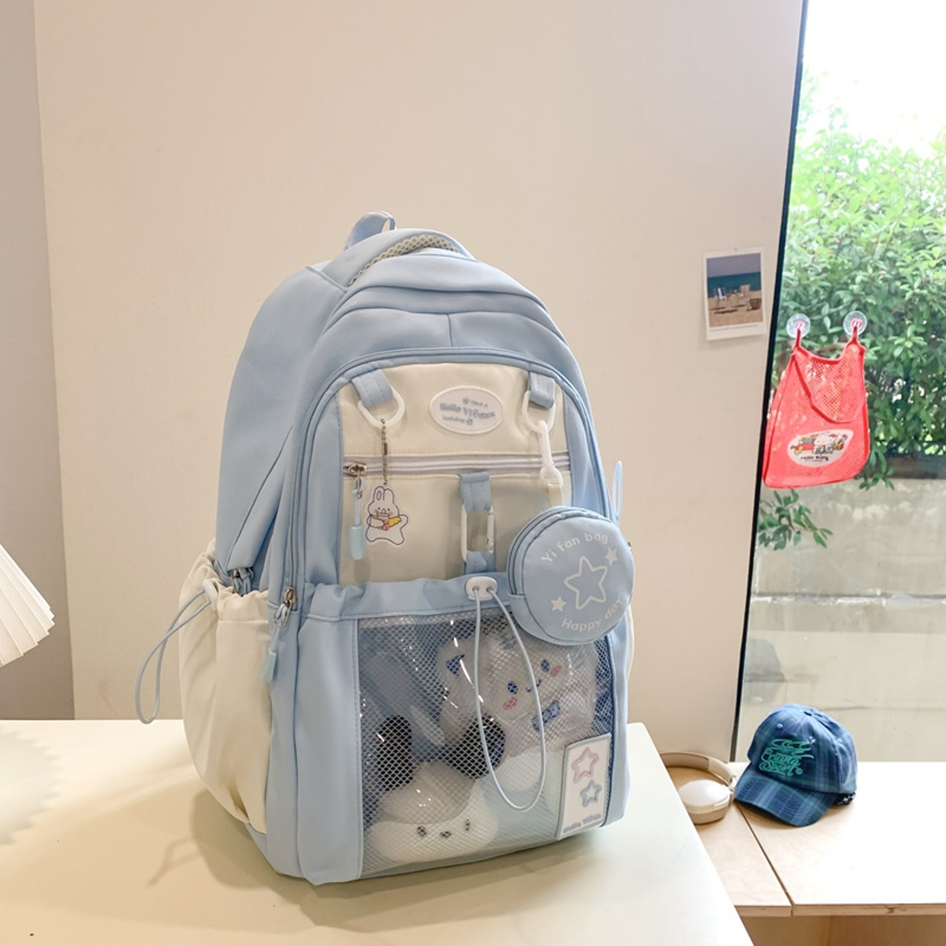 Cute Kawaii Back To School Backpack For Girls  Teens Multi Pocket Nylon School Backpack With Laptop 9