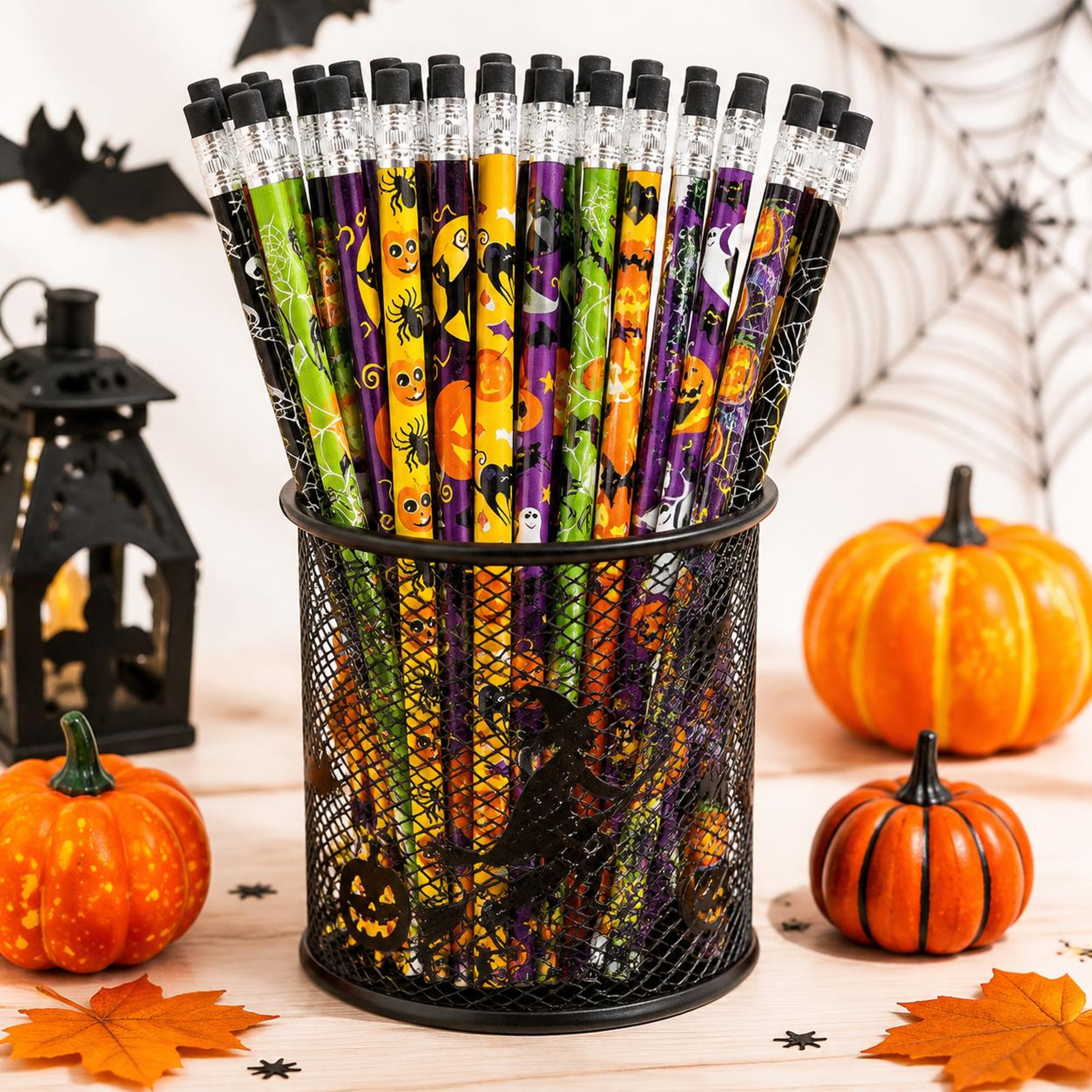 Spooky Back To School Backpack Halloween Wooden Pencils For Kids Party Favors  School Stationery 0