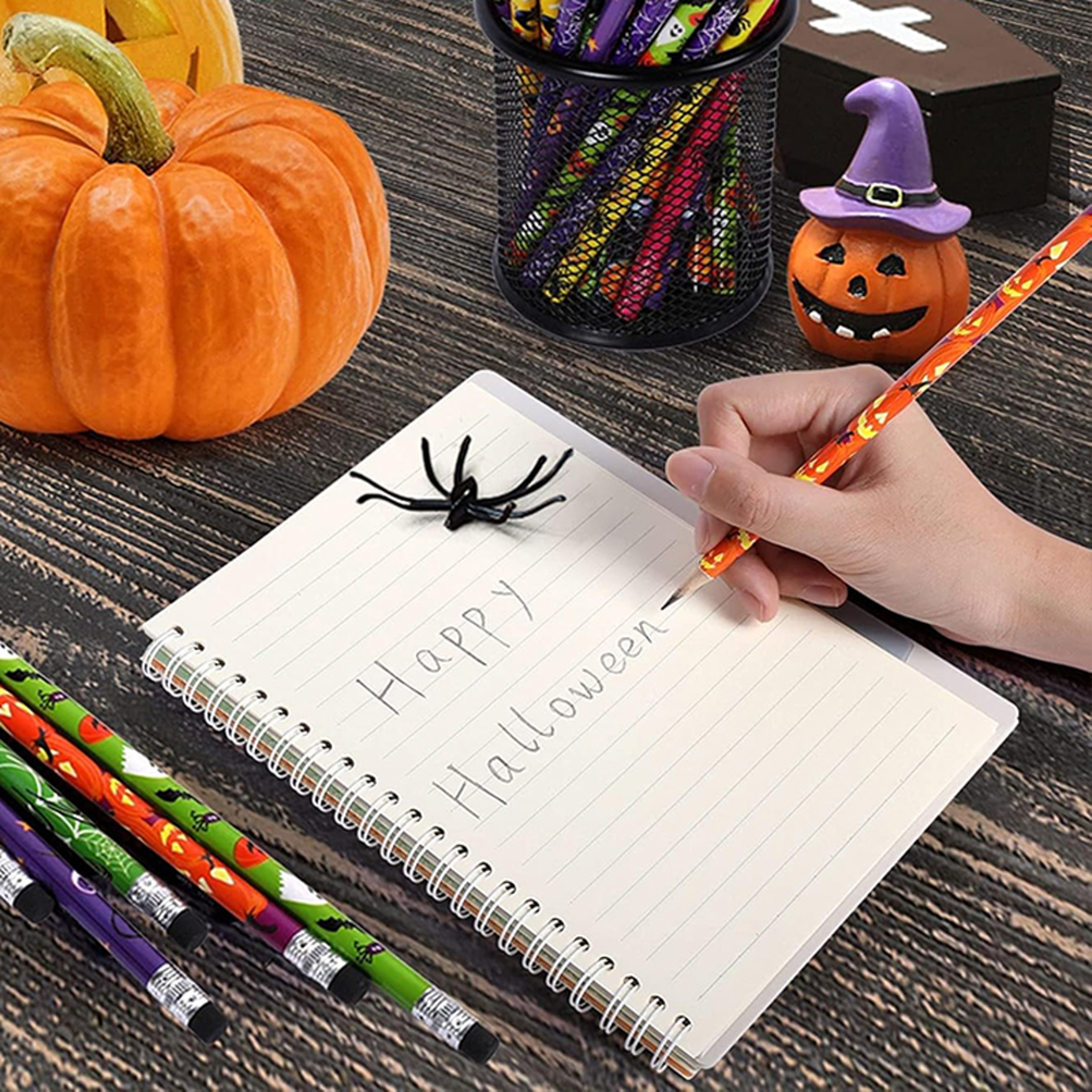 Spooky Back To School Backpack Halloween Wooden Pencils For Kids Party Favors  School Stationery 1