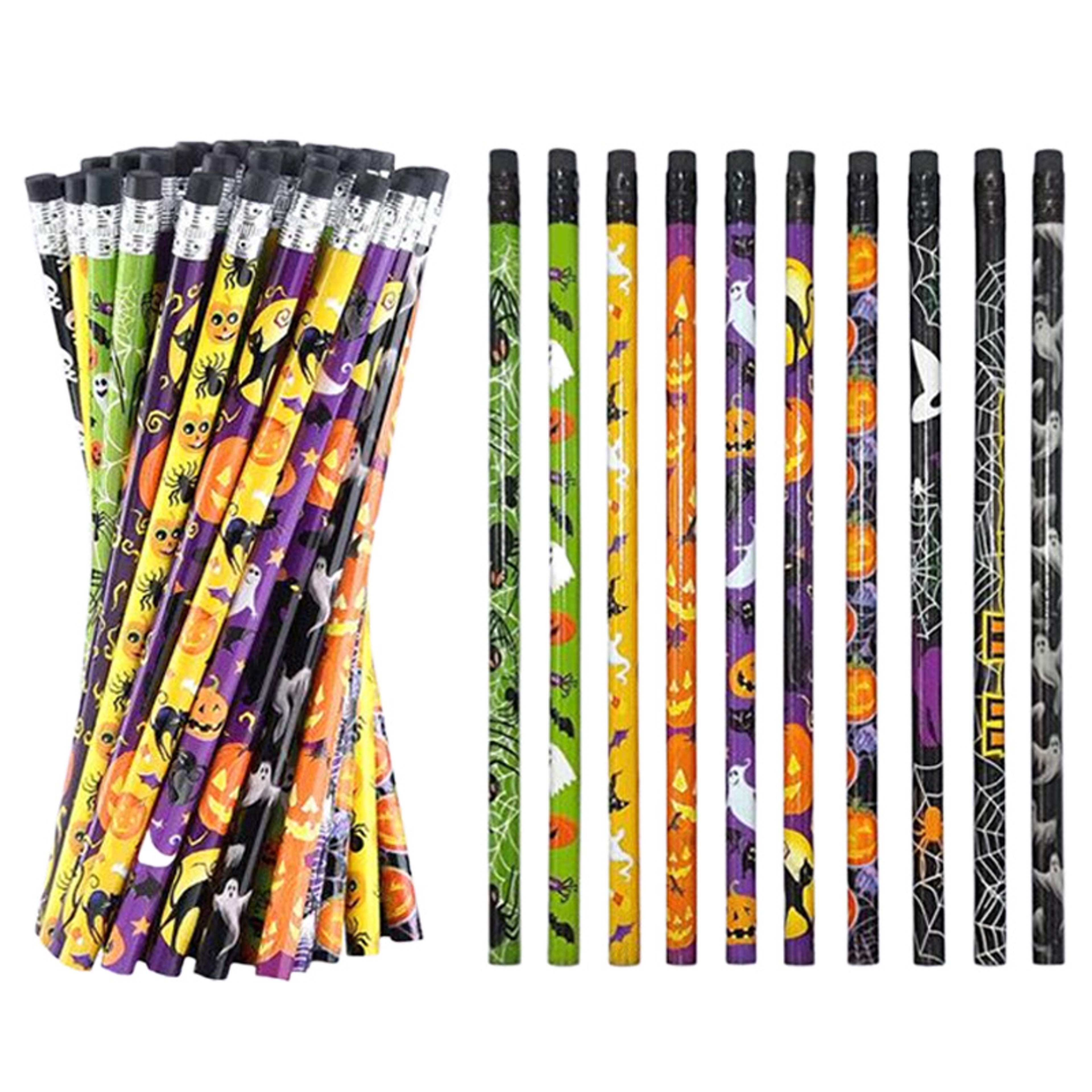 Spooky Back To School Backpack Halloween Wooden Pencils For Kids Party Favors  School Stationery 4