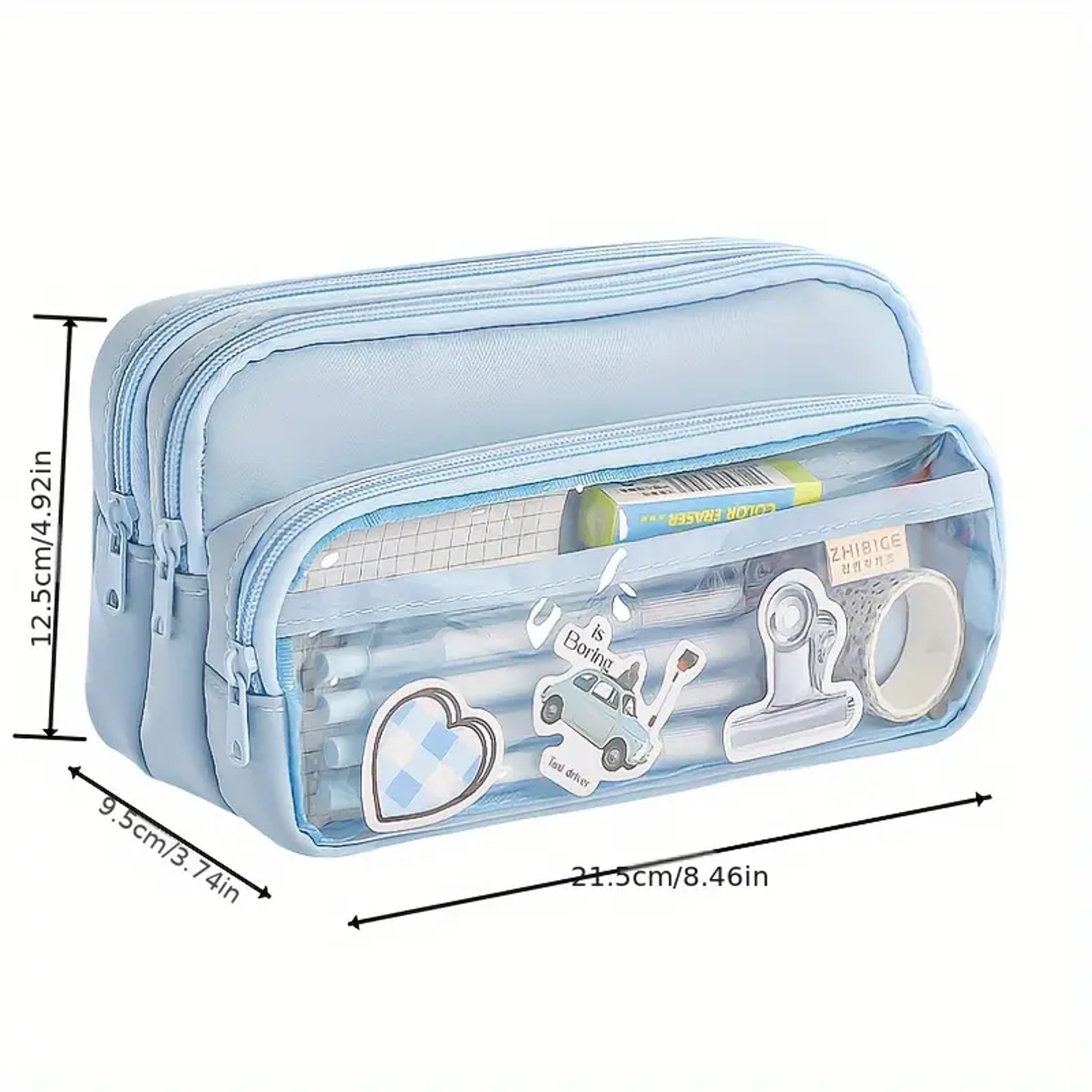 Large Capacity Pencil Case With Back To School Backpack Portable Cosmetic Organizer Pouch 3