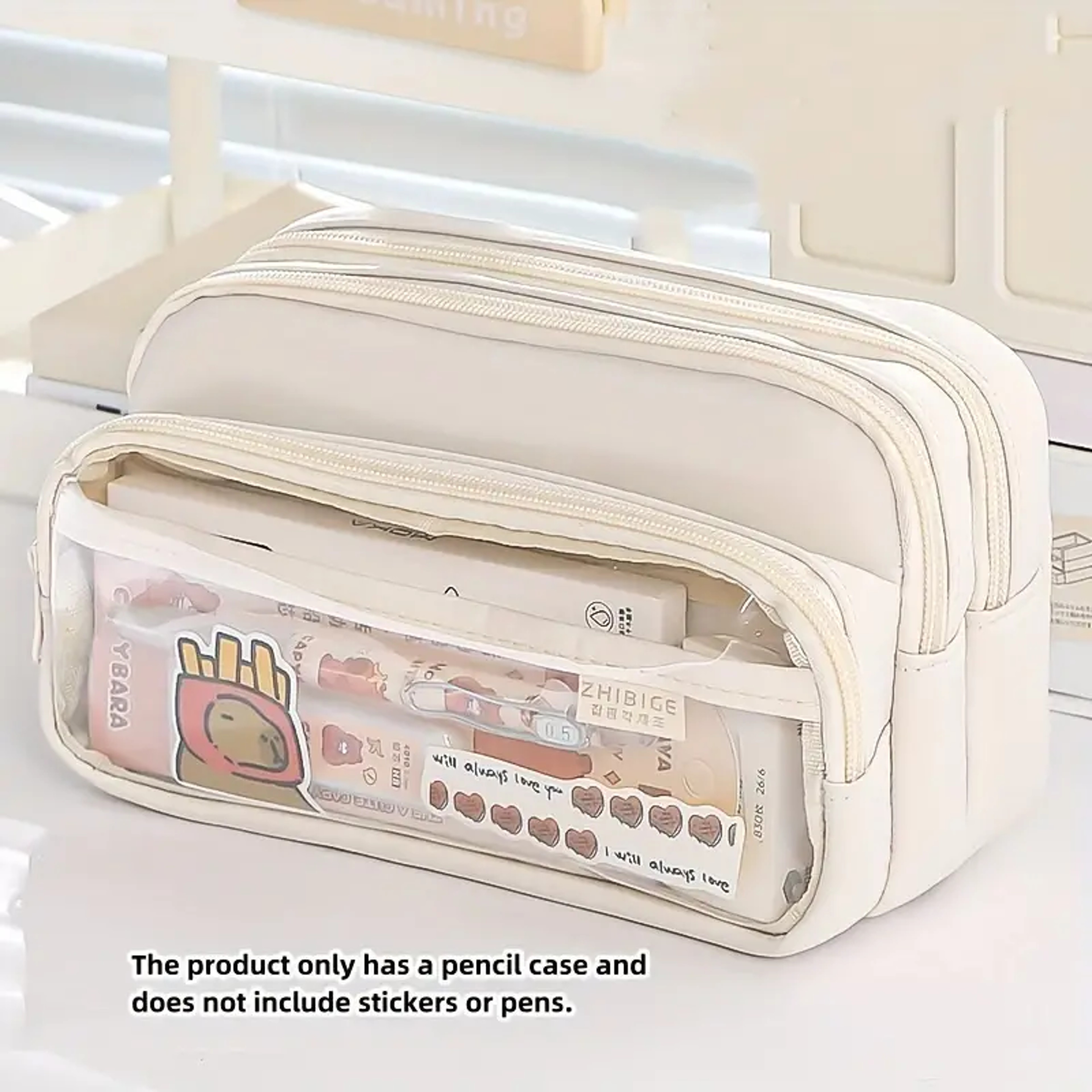 Large Capacity Pencil Case With Back To School Backpack Portable Cosmetic Organizer Pouch 6