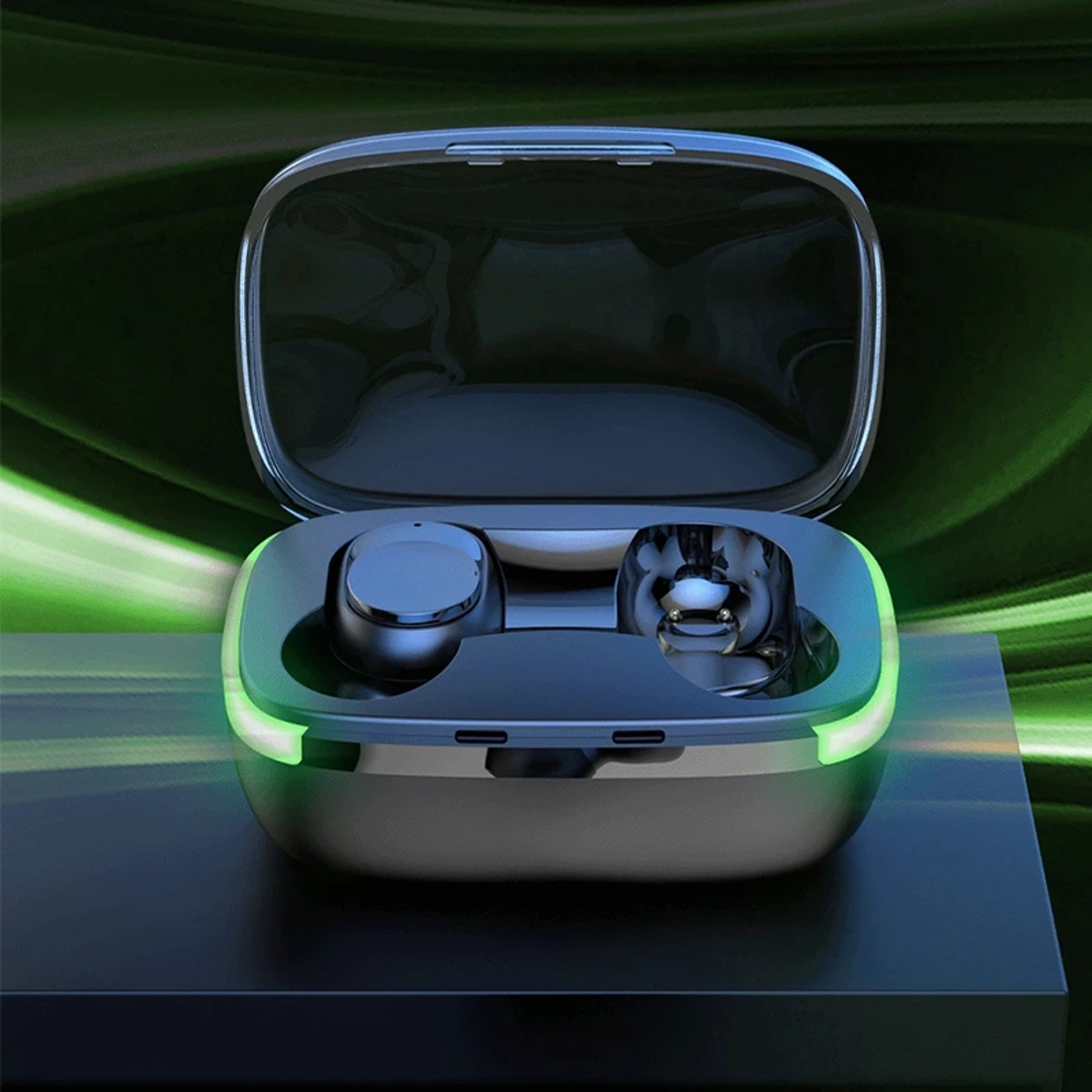 Wireless Bluetooth Earbuds With LED Display  Mic For Sports And Gaming 0