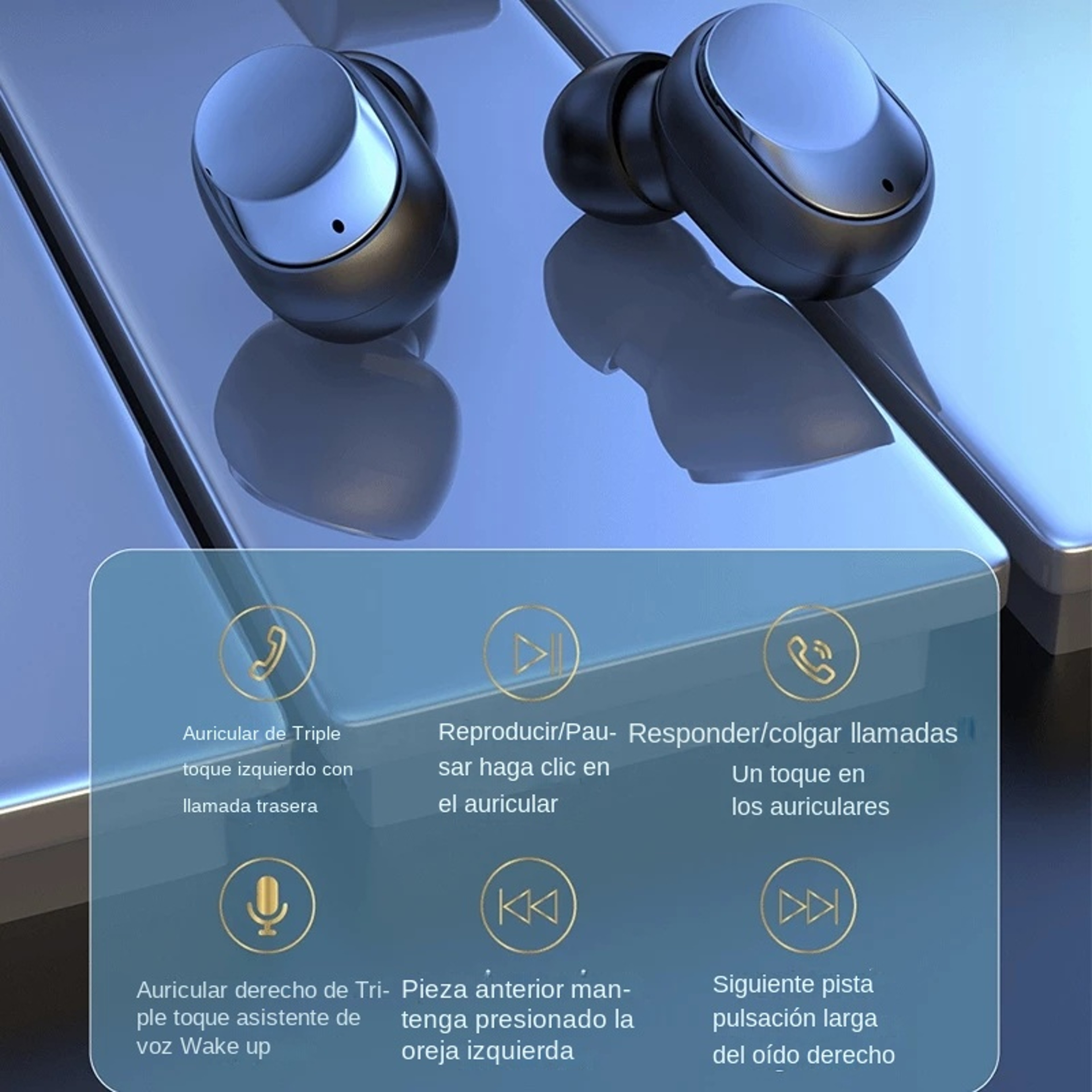 Wireless Bluetooth Earbuds With LED Display  Mic For Sports And Gaming 3