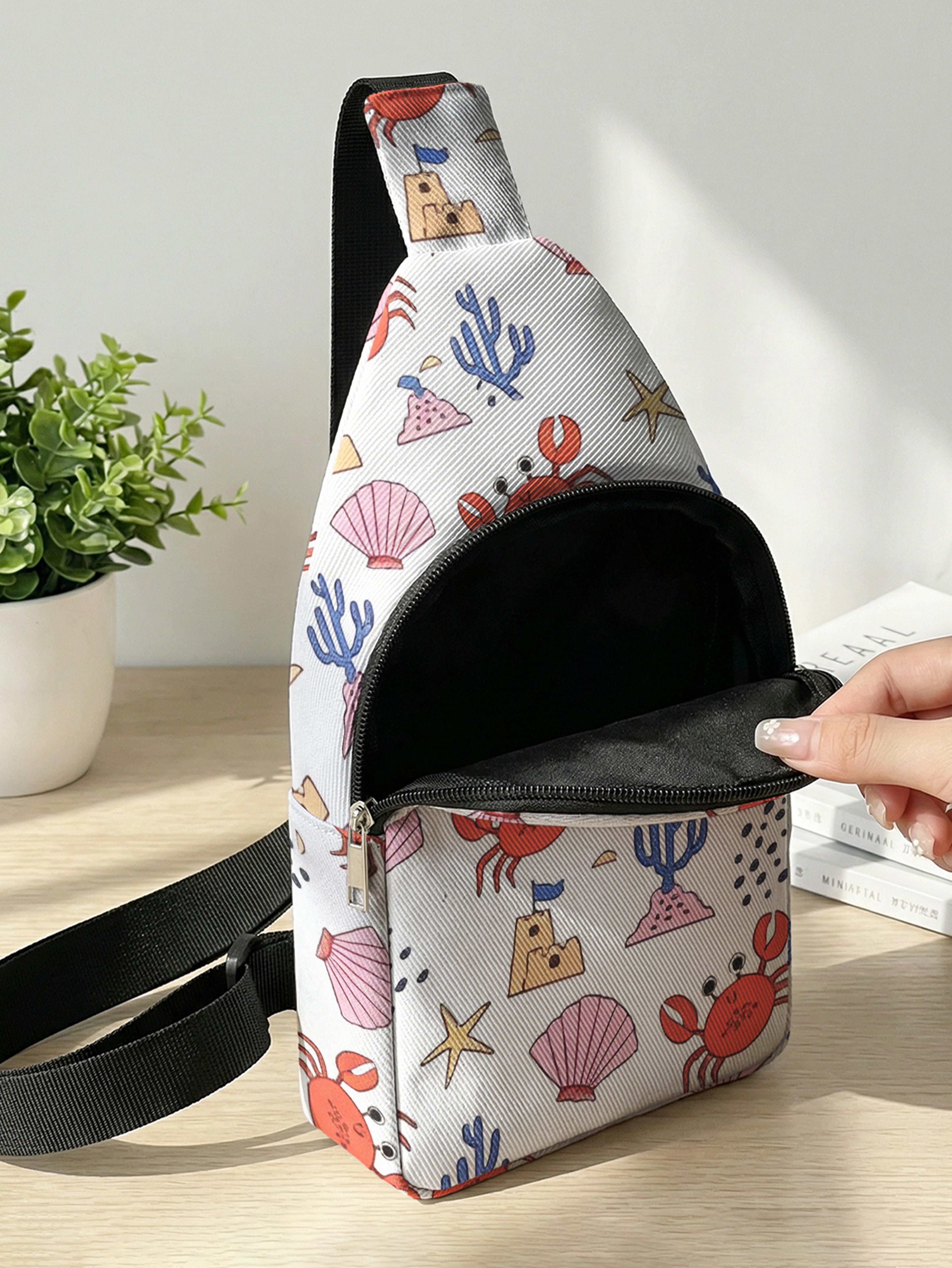 Cute Ocean Life Beach Crossbody Bag With Adjustable Strap For Travel  Daily Adventures 3