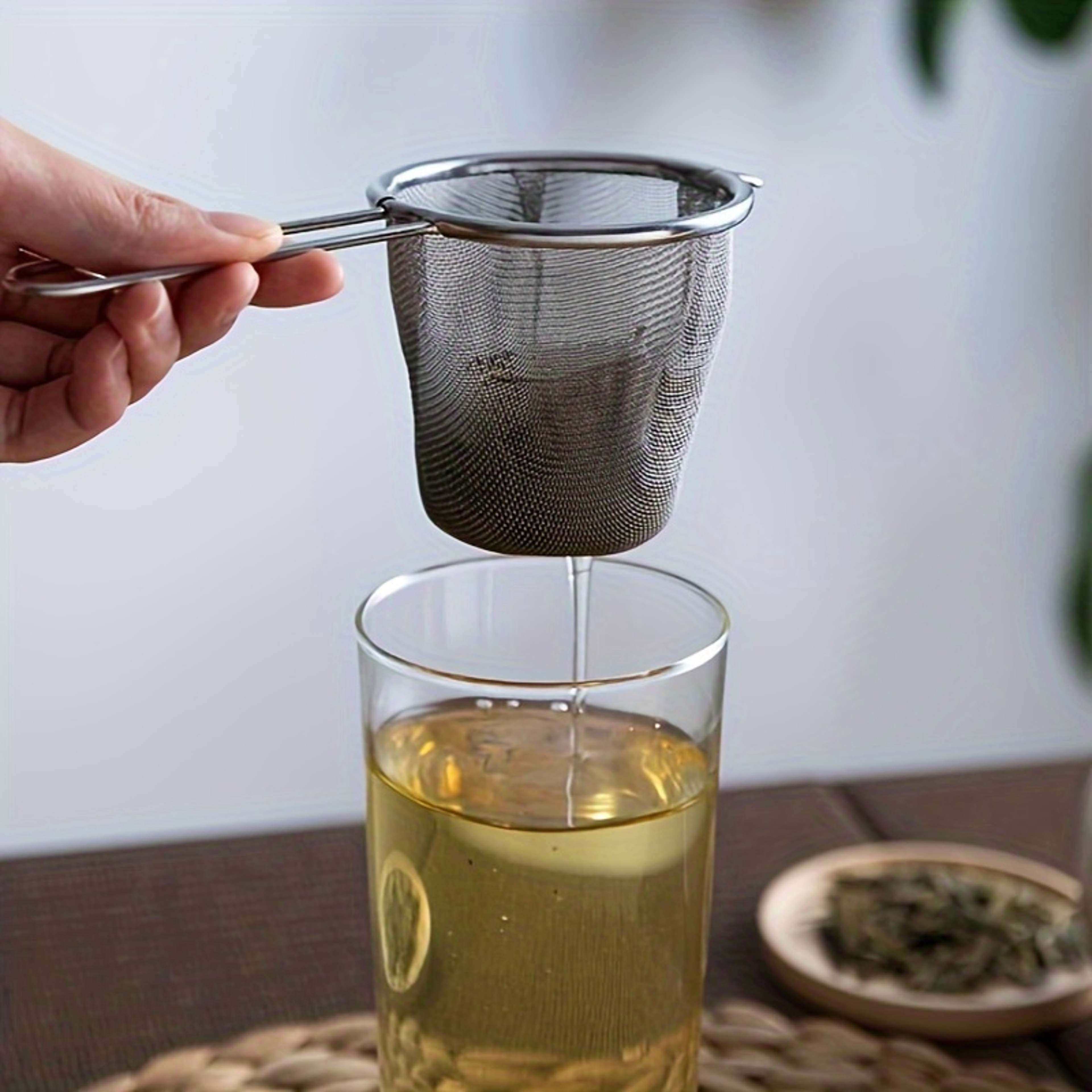 Tea Infuser With Handle Fine Mesh Reusable Loose Leaf Tea Strainer 2