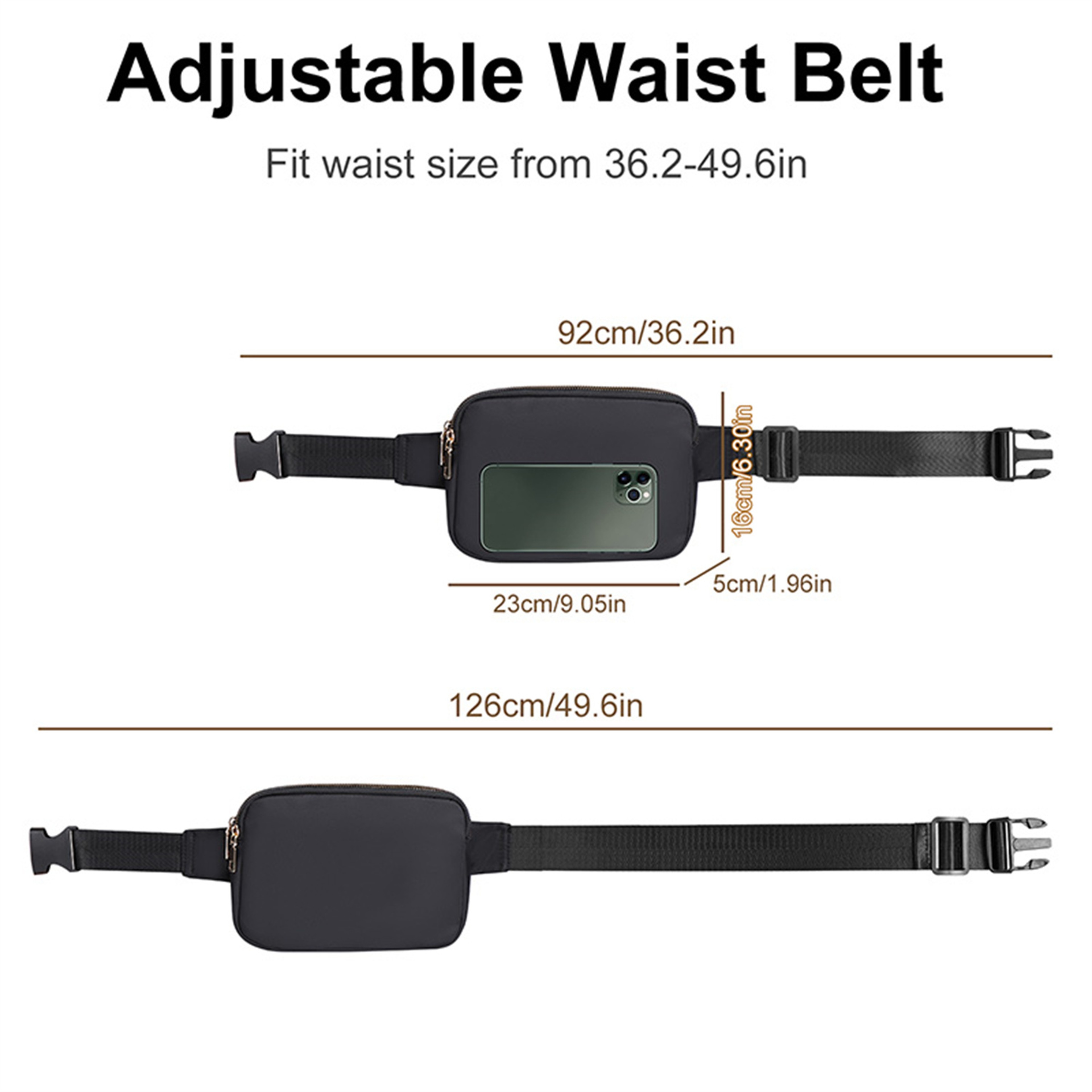 Waterproof Multi Function Women Fanny Pack Crossbody Chest Bag Sports Waist Bag 4