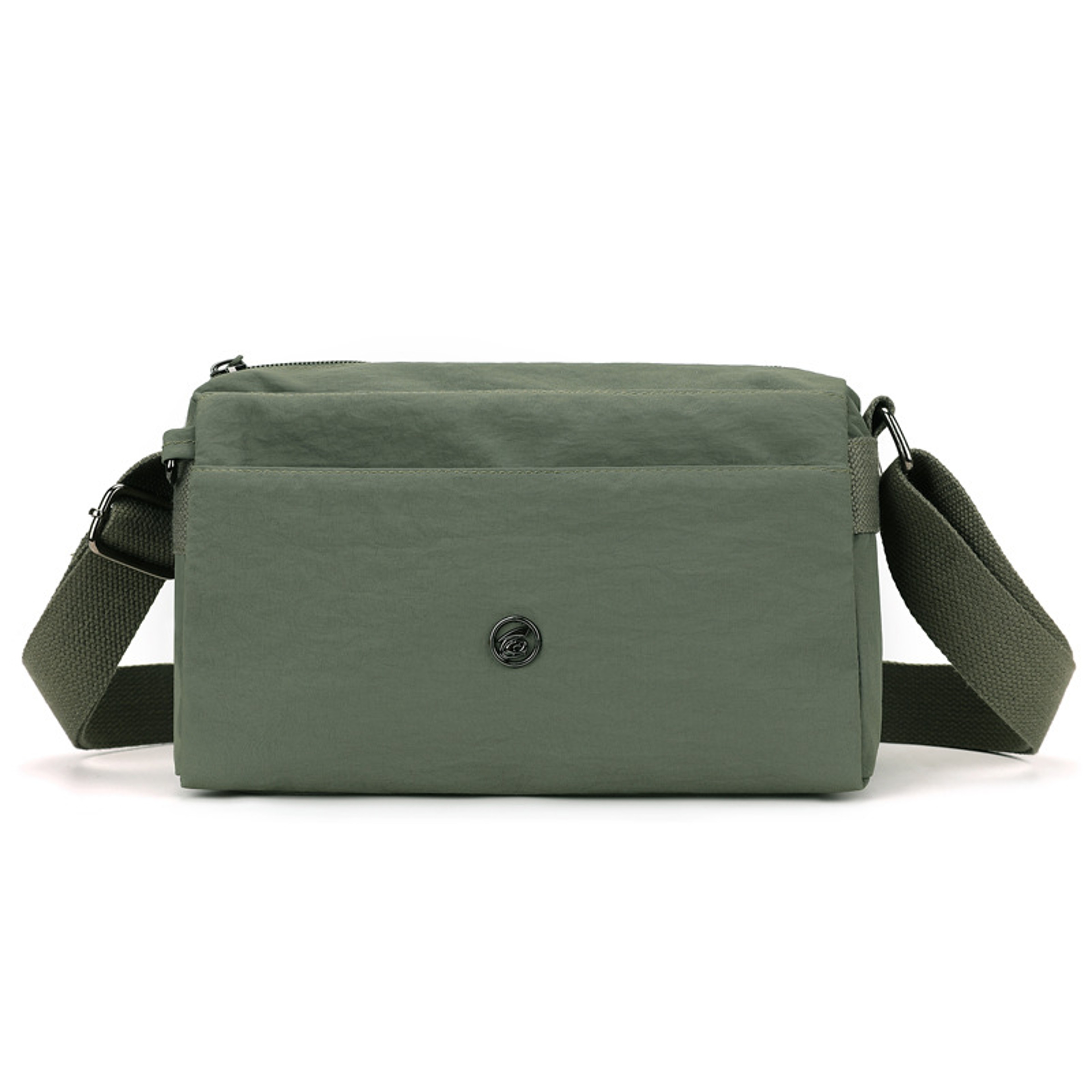 Lightweight Nylon Crossbody Bag With Four Layer Zipper Pockets For Women 6