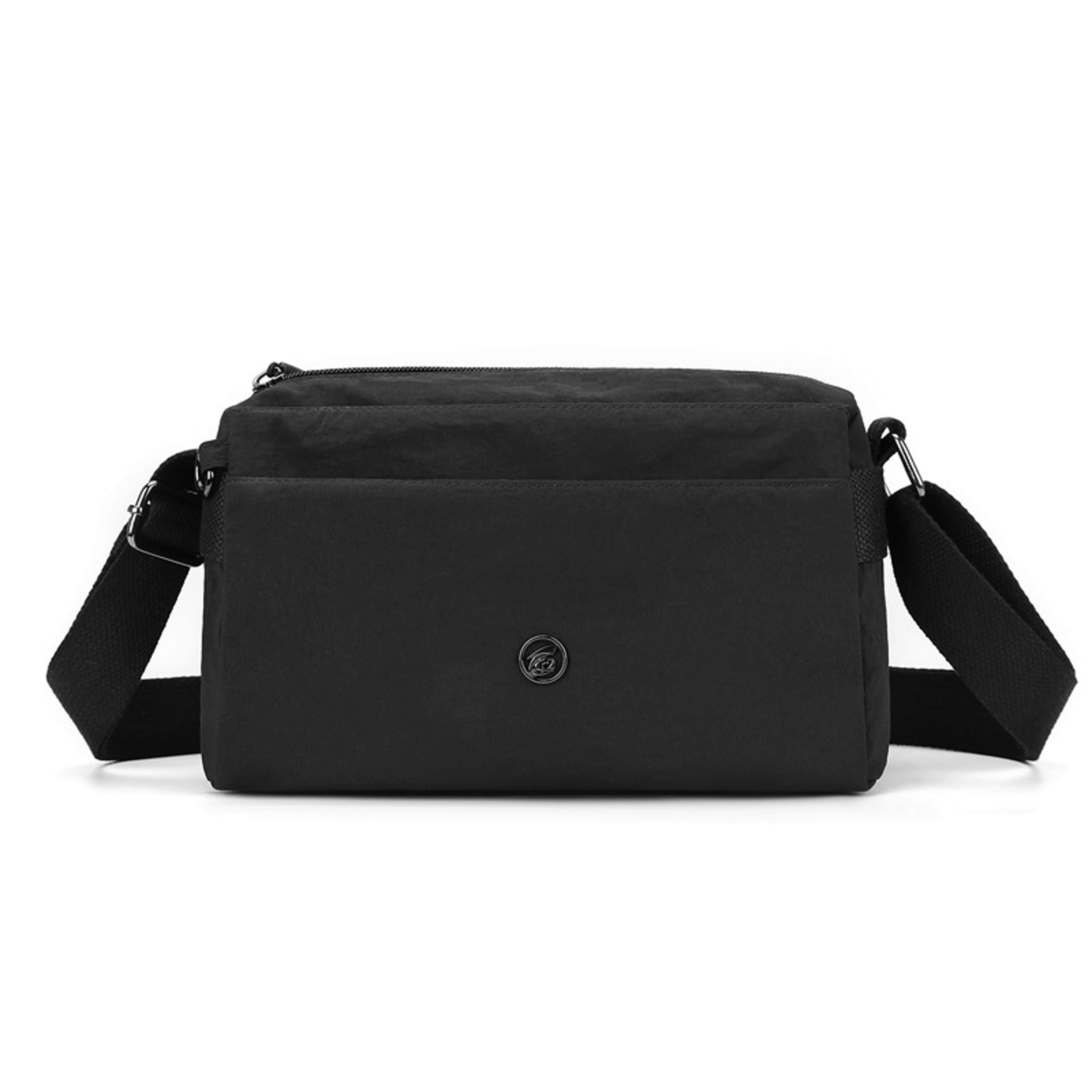 Lightweight Nylon Crossbody Bag With Four Layer Zipper Pockets For Women 9