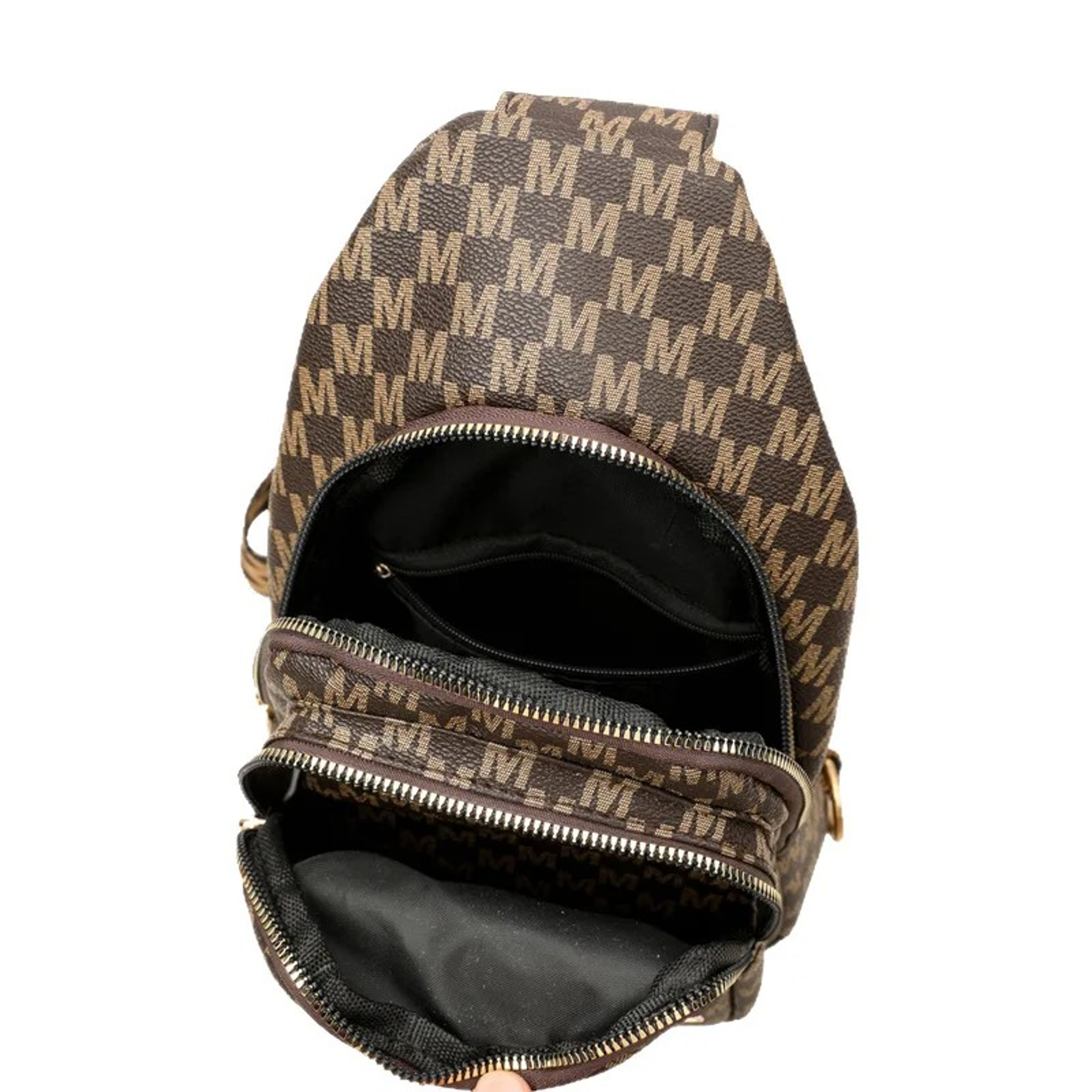 Leather Crossbody Chest Bag Multi Pocket Shoulder Bag For Men Women 4