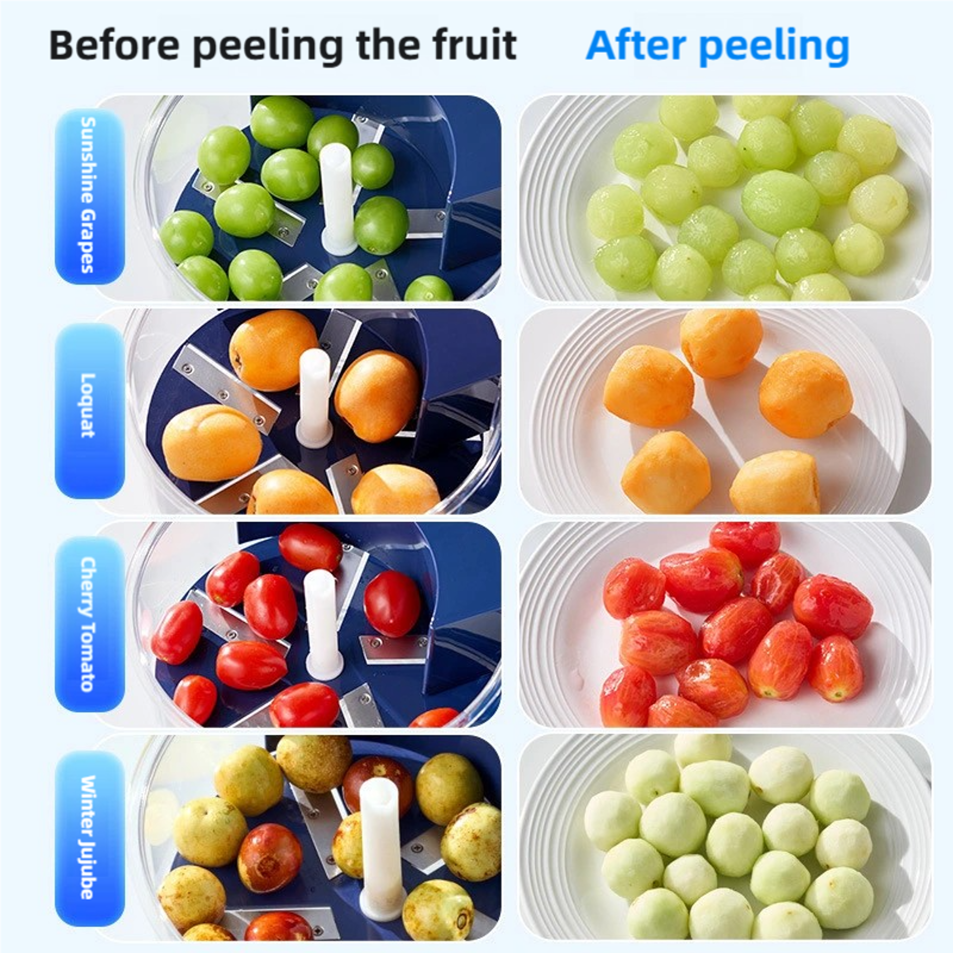 Electric Grape Peeler Automatic Fruit Peeling Tool Smart Kitchen Peeler 3