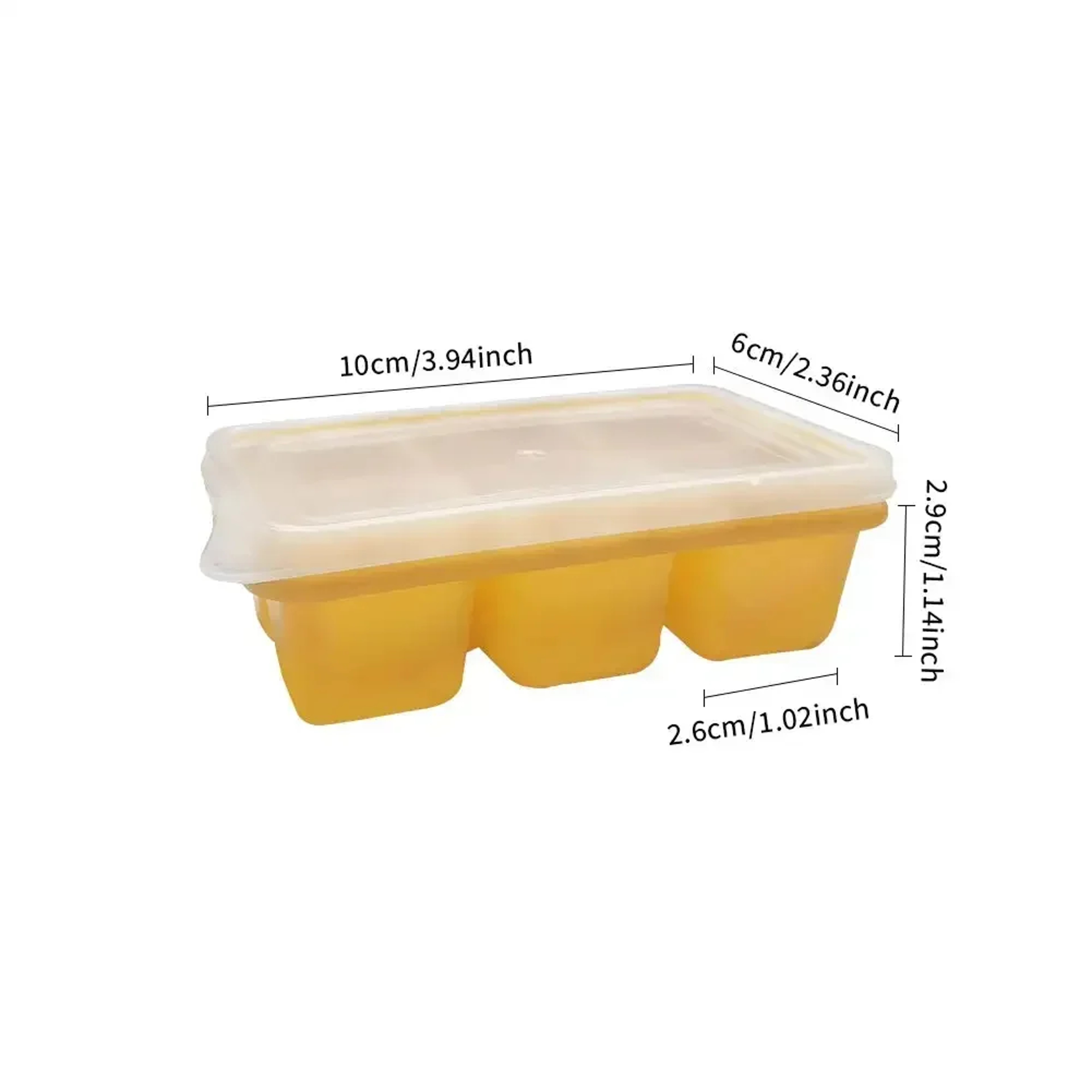 Grid Silicone Ice Cube Tray With Lid Soft Bottom Fruit Ice Maker For Drinks 8