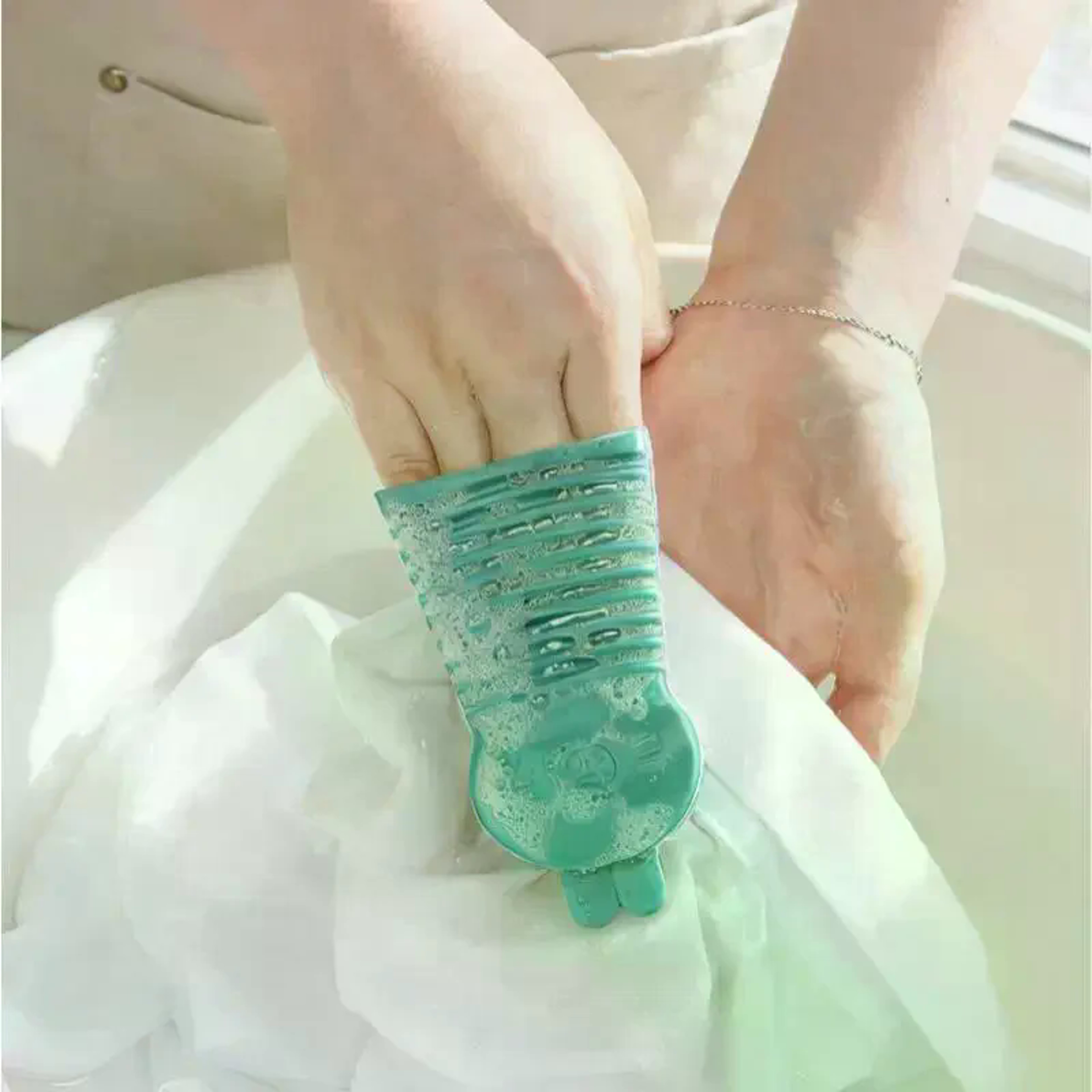Portable Rabbit Laundry Scrub Brush Handheld Washboard For Quick Stain Removal 2