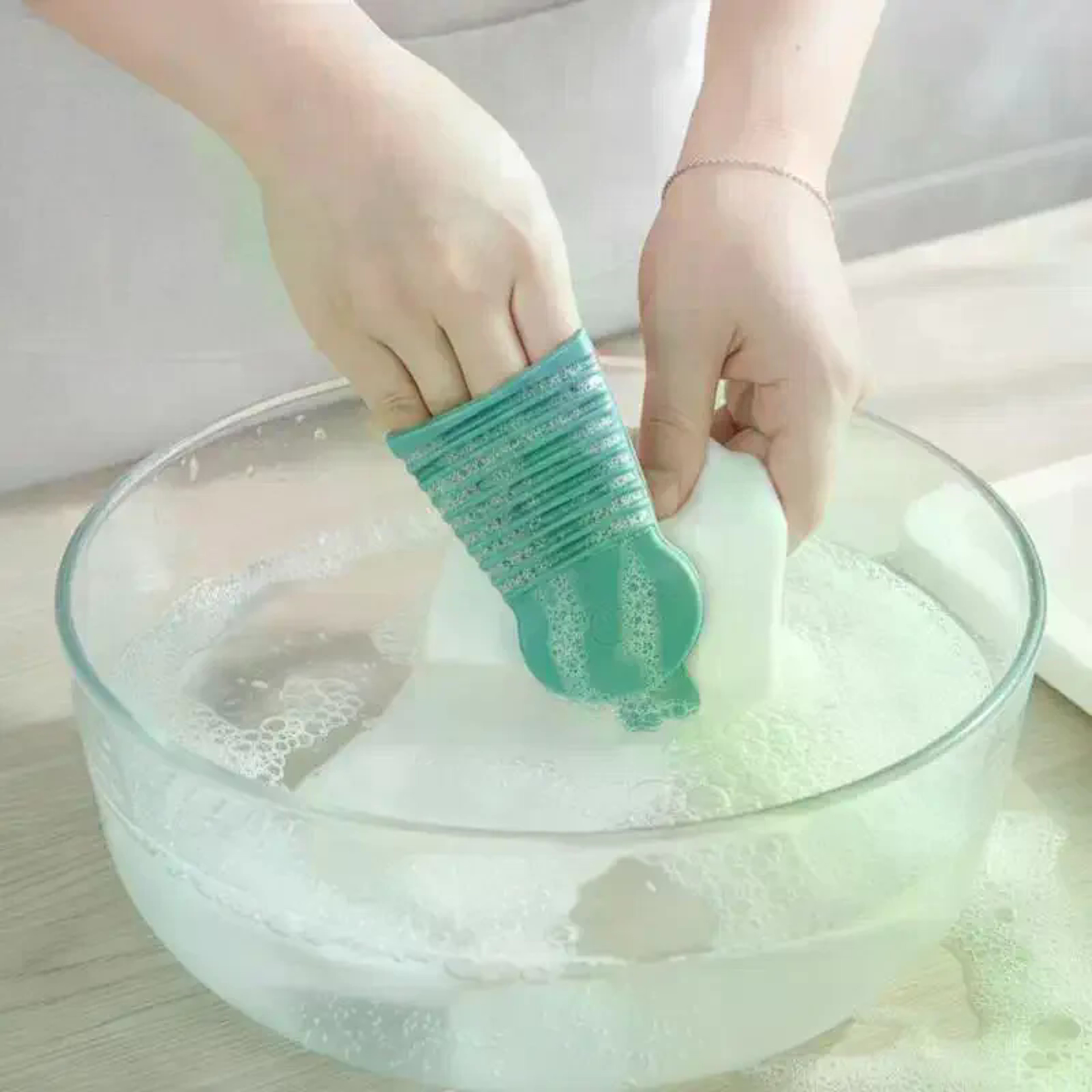 Portable Rabbit Laundry Scrub Brush Handheld Washboard For Quick Stain Removal 3