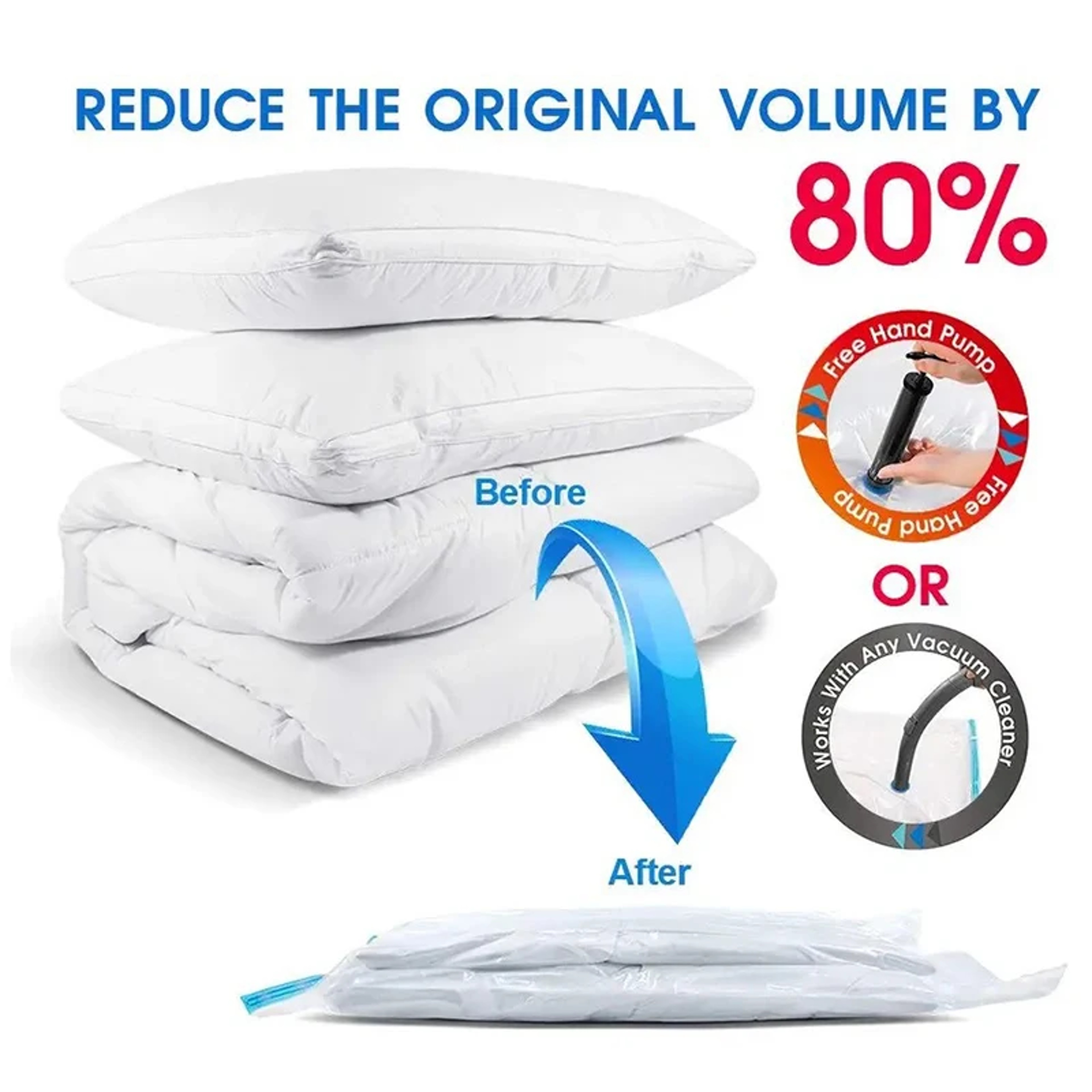 Space Saving Vacuum Storage Bags Thickened Clothes And Quilt Organizer Bags 2