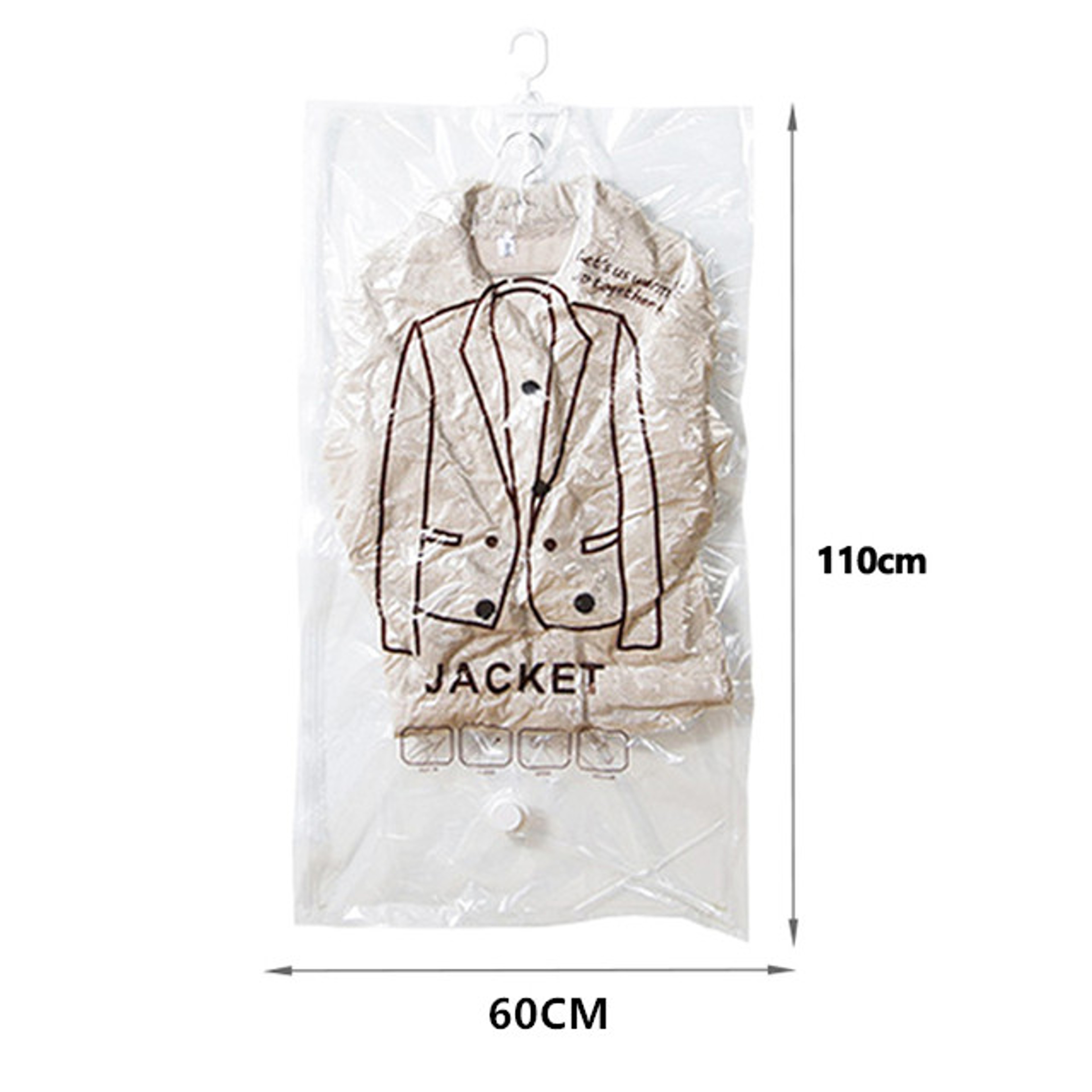 Hanging Vacuum Storage Bag For Clothes Space Saving Closet Organizer 6