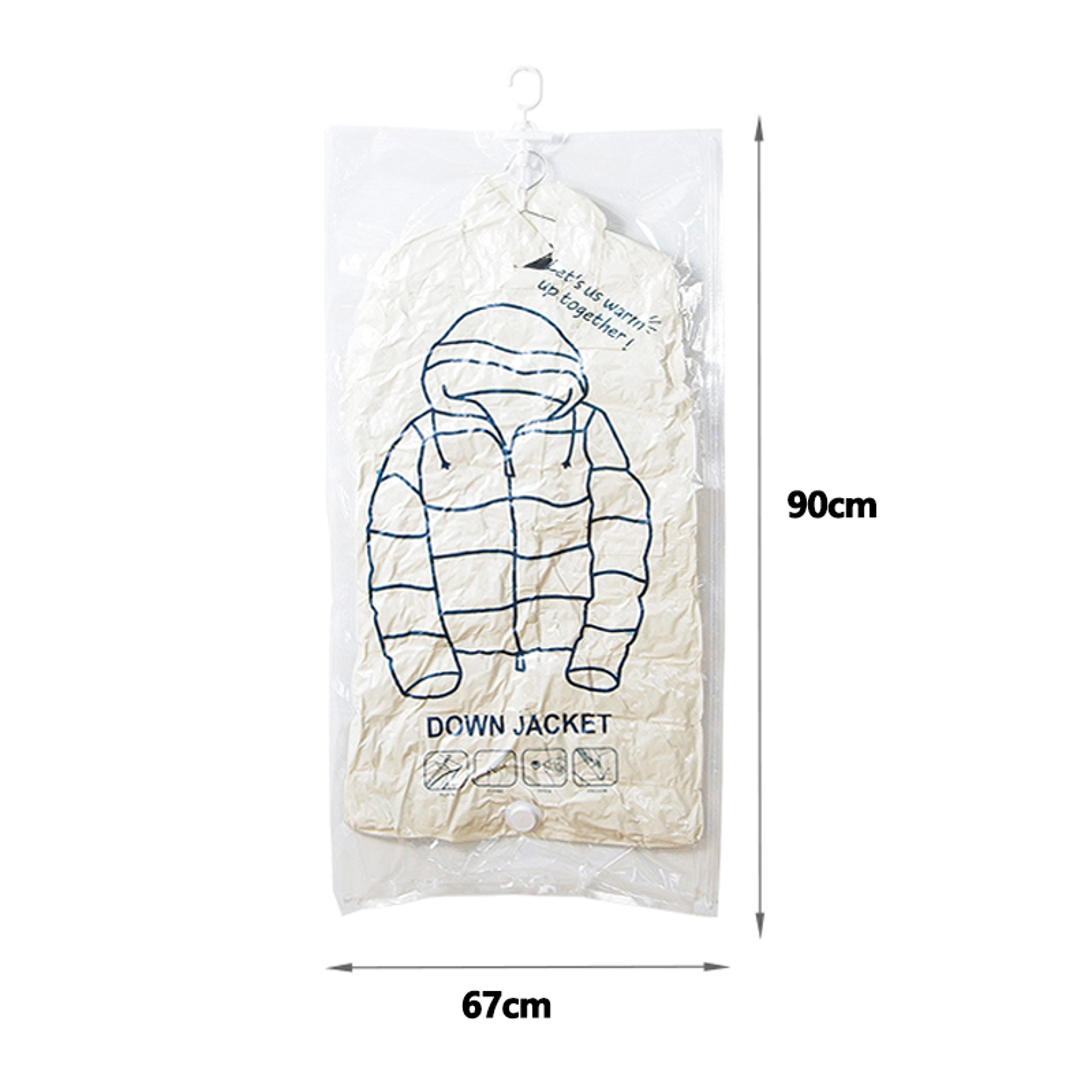 Hanging Vacuum Storage Bag For Clothes Space Saving Closet Organizer 8