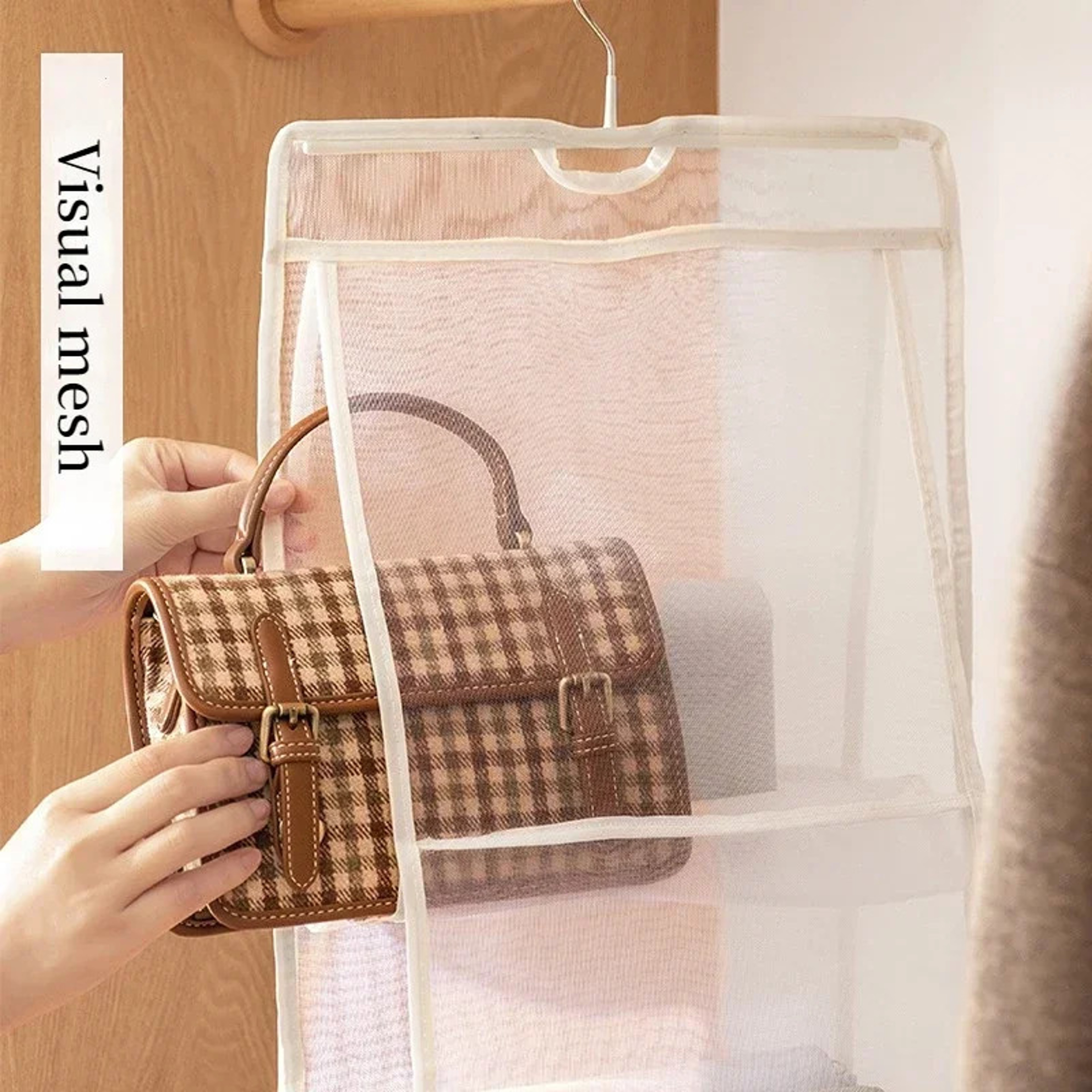 Layer Hanging Storage Bag Transparent Dustproof Wardrobe Organizer 4