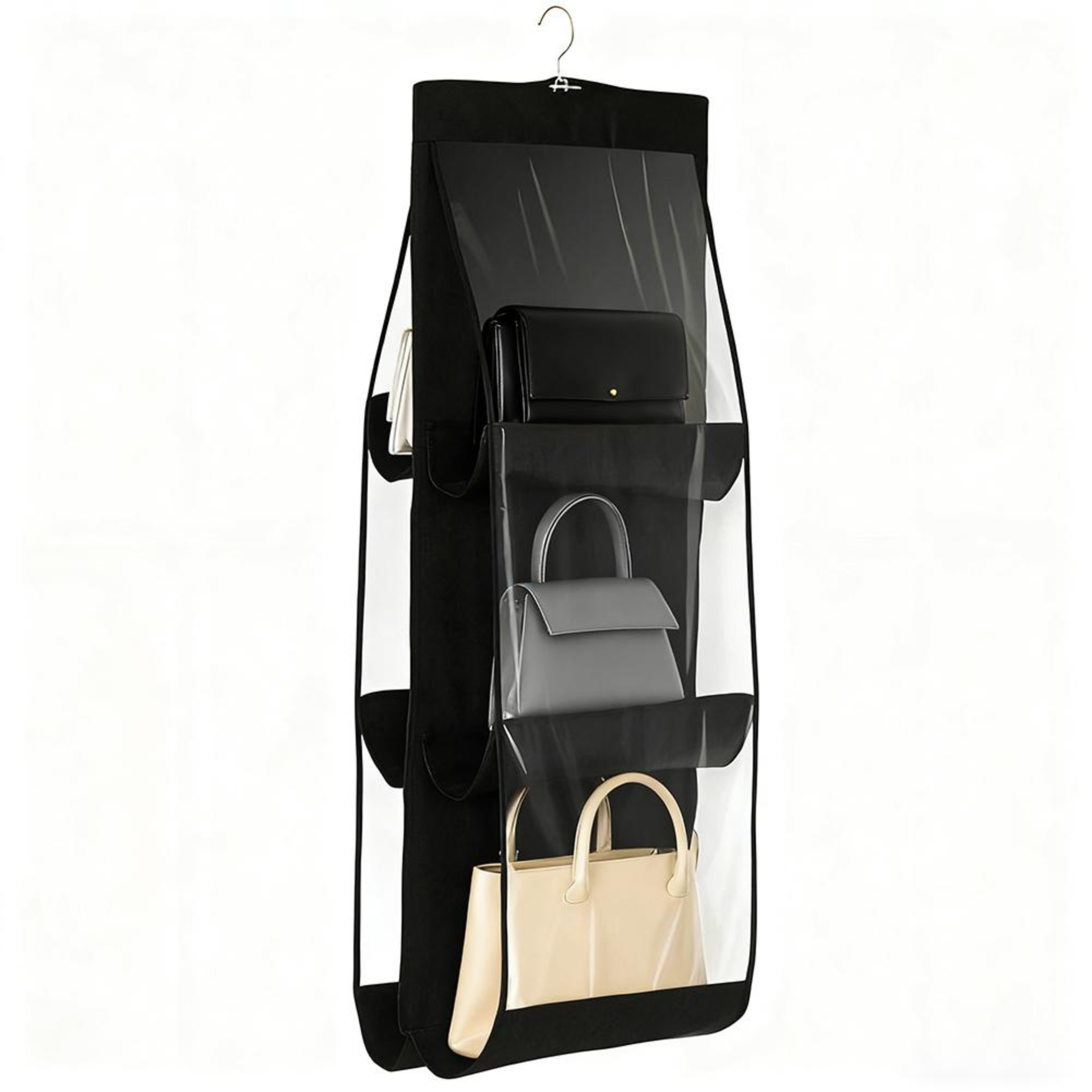 Pocket Hanging Handbag Organizer Double Sided Wardrobe Storage Bag – view 9