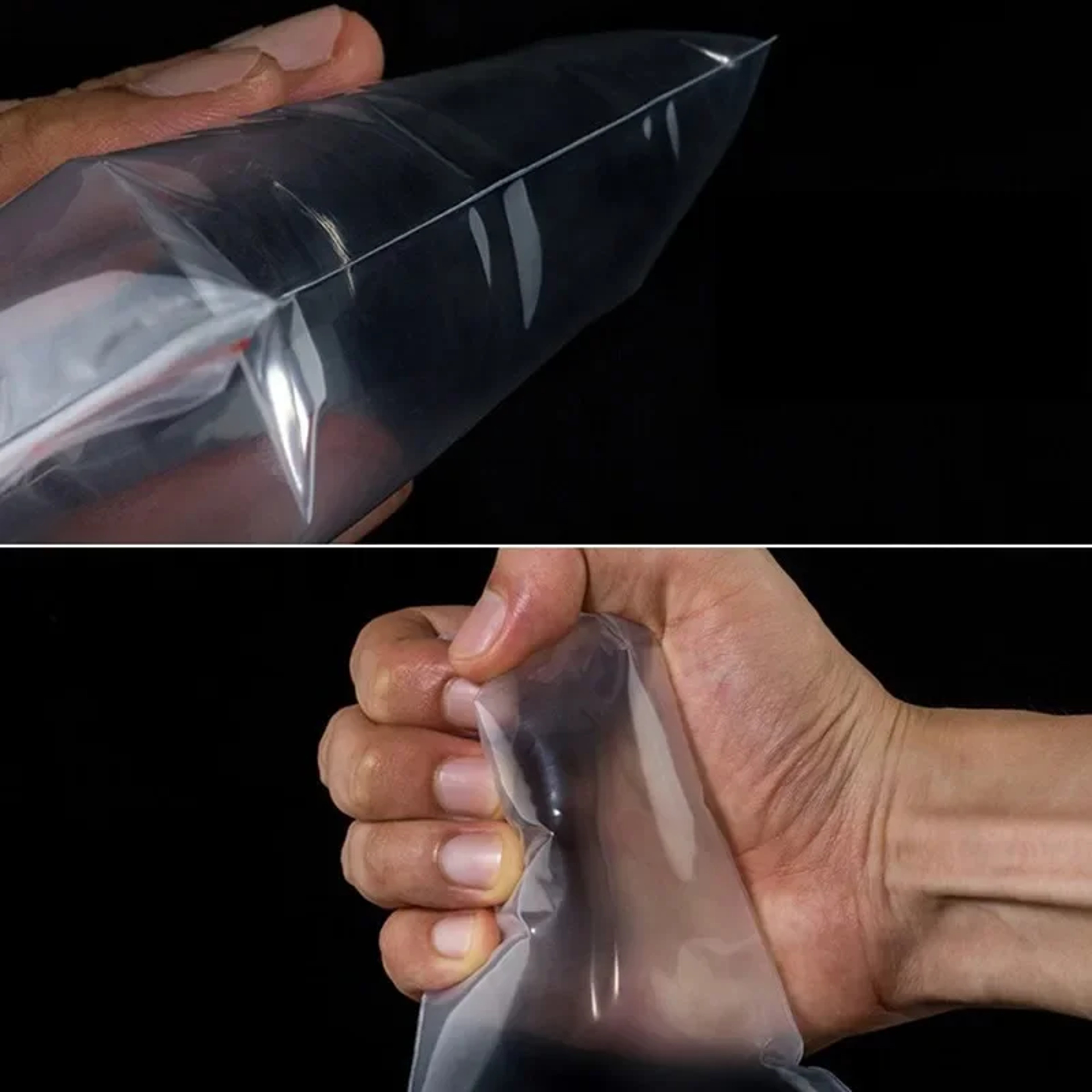 Reusable Resealable Plastic Bags Clear Food Storage Zip Lock Bags 2