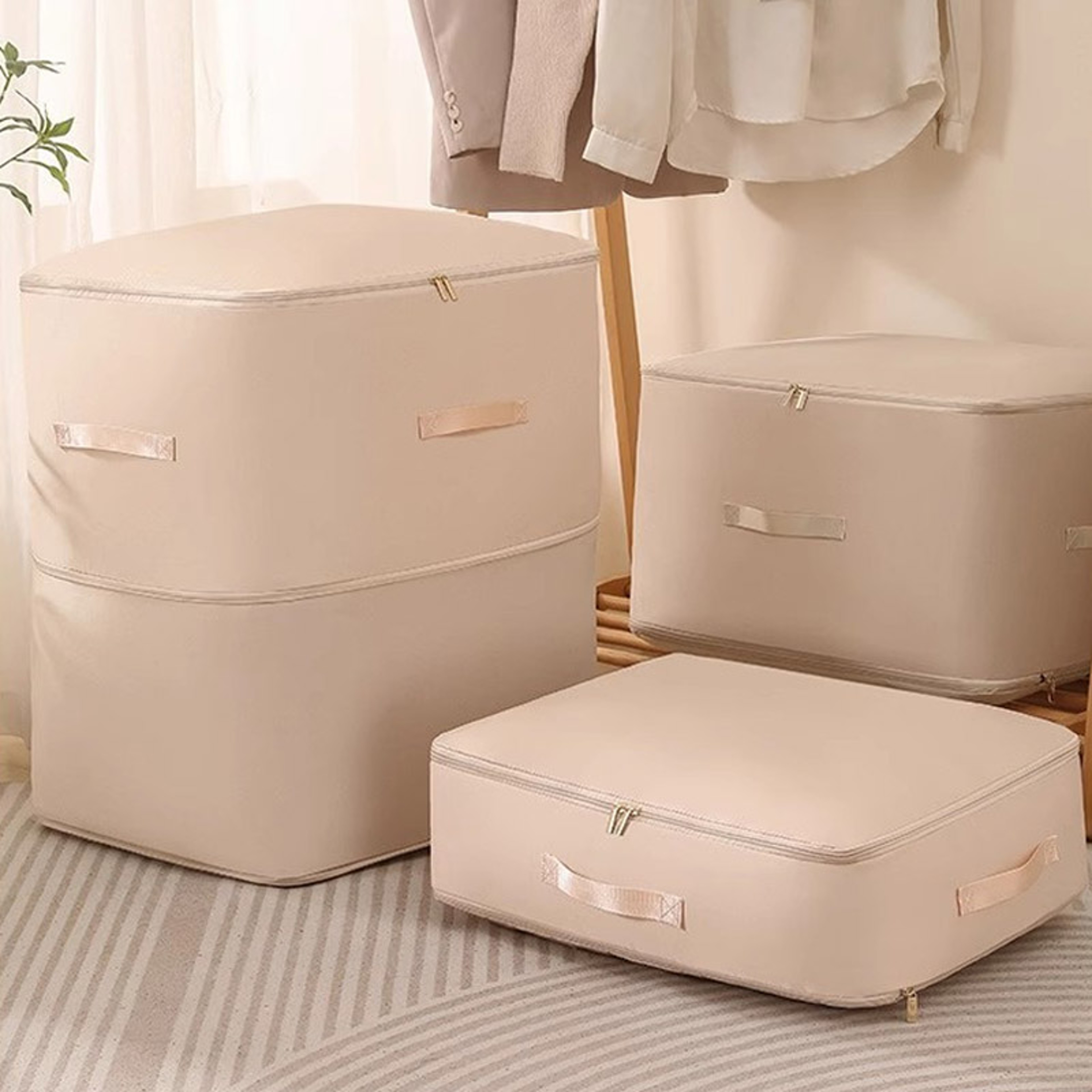 Large Compression Storage Bag Quilt Clothes Closet Organizer Space Saving Storage Solution – view 2