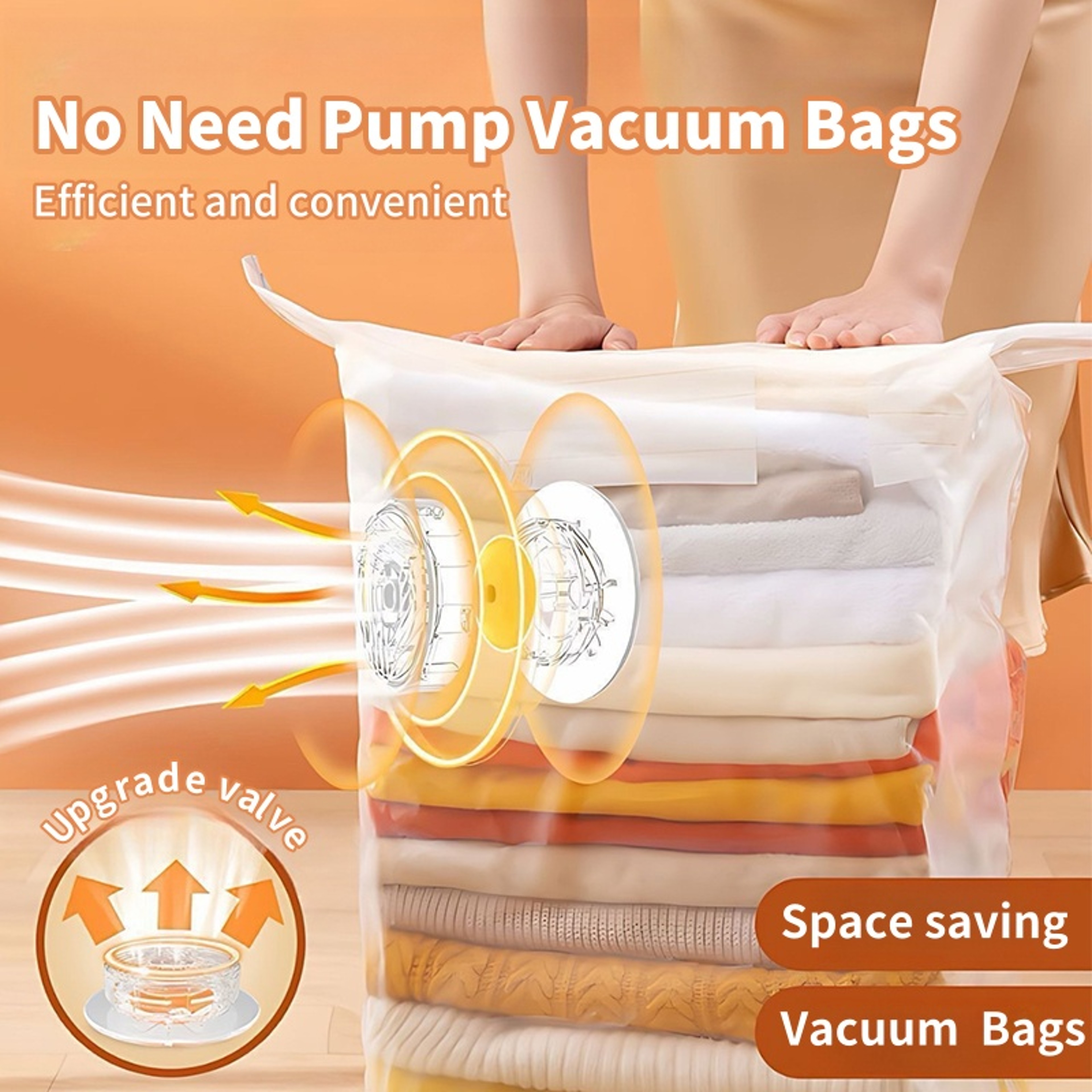 Large Vacuum Storage Bags Space Saver Compression Bags For Clothes Blankets Travel 1